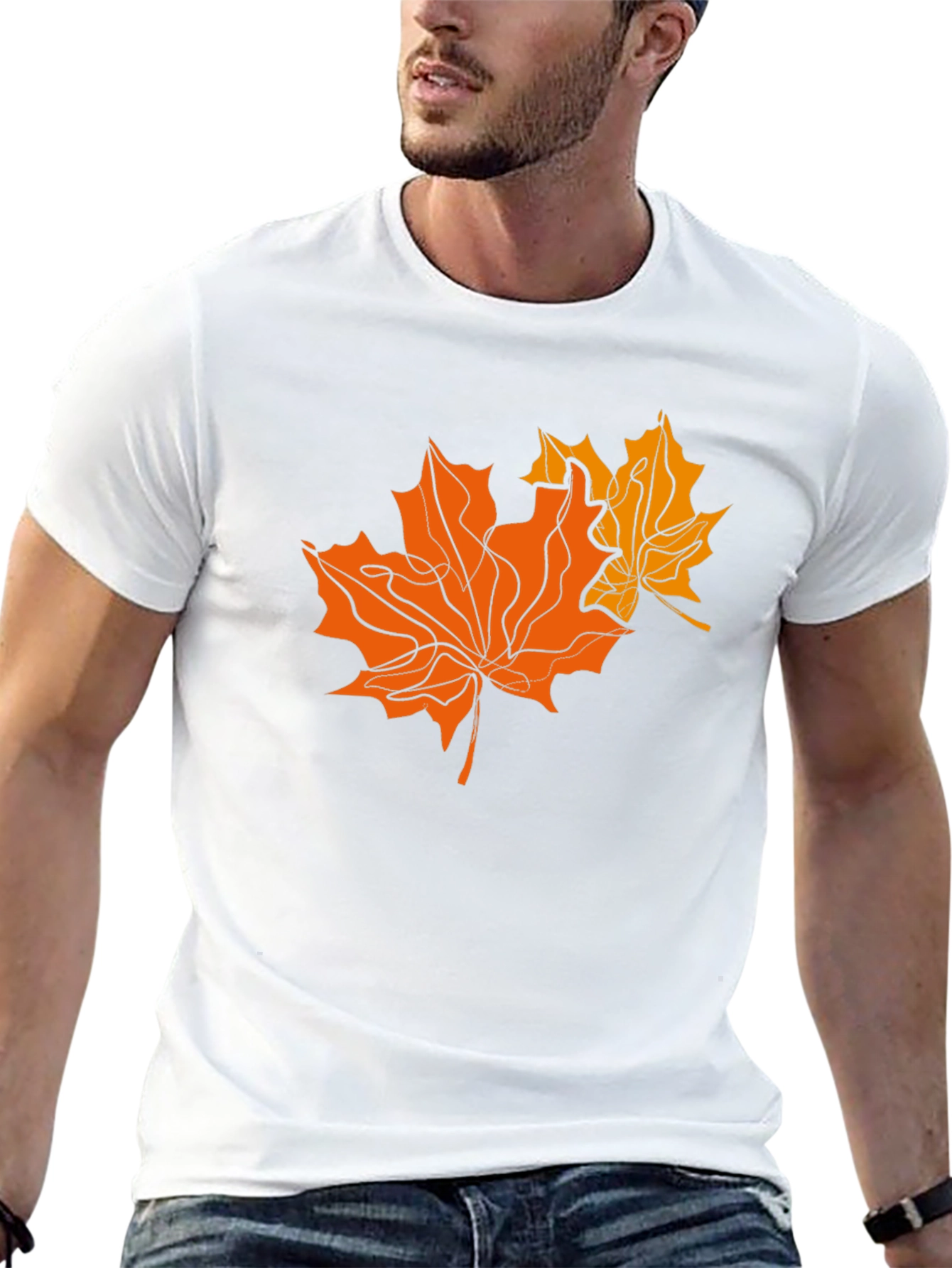 Leaf Graphic T-Shirt - Black