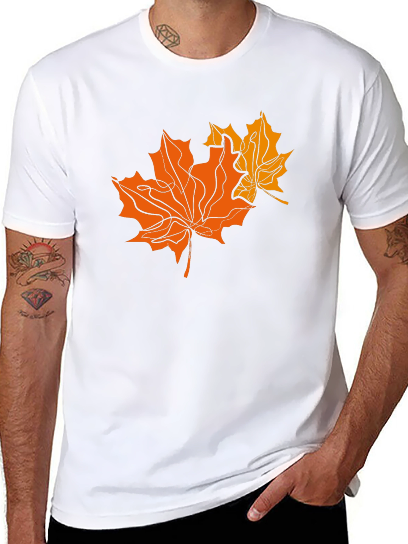 Leaf Graphic T-Shirt - Black