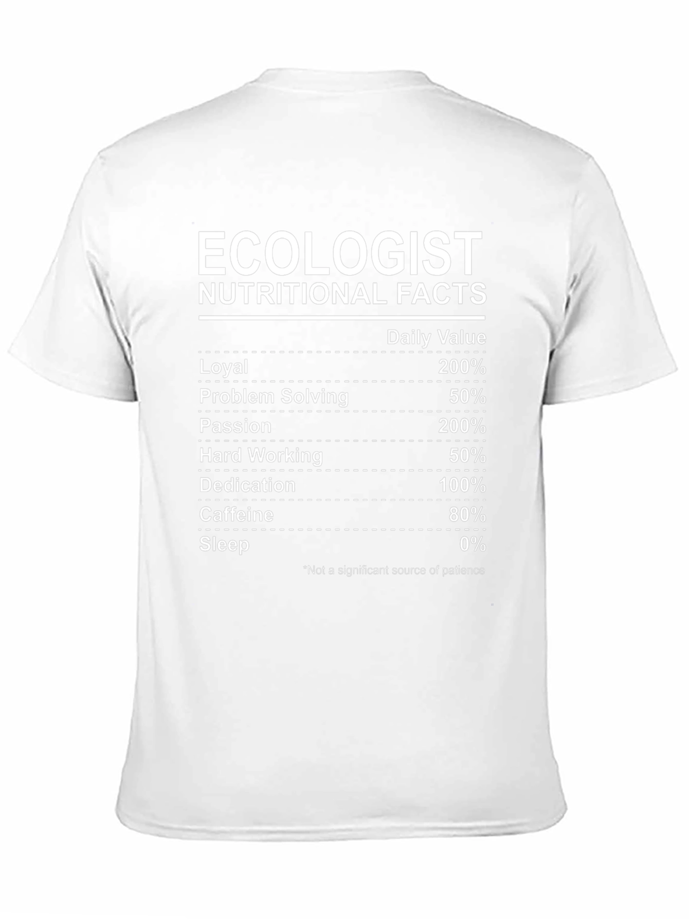 Ecologist Nutritional Facts T-Shirt