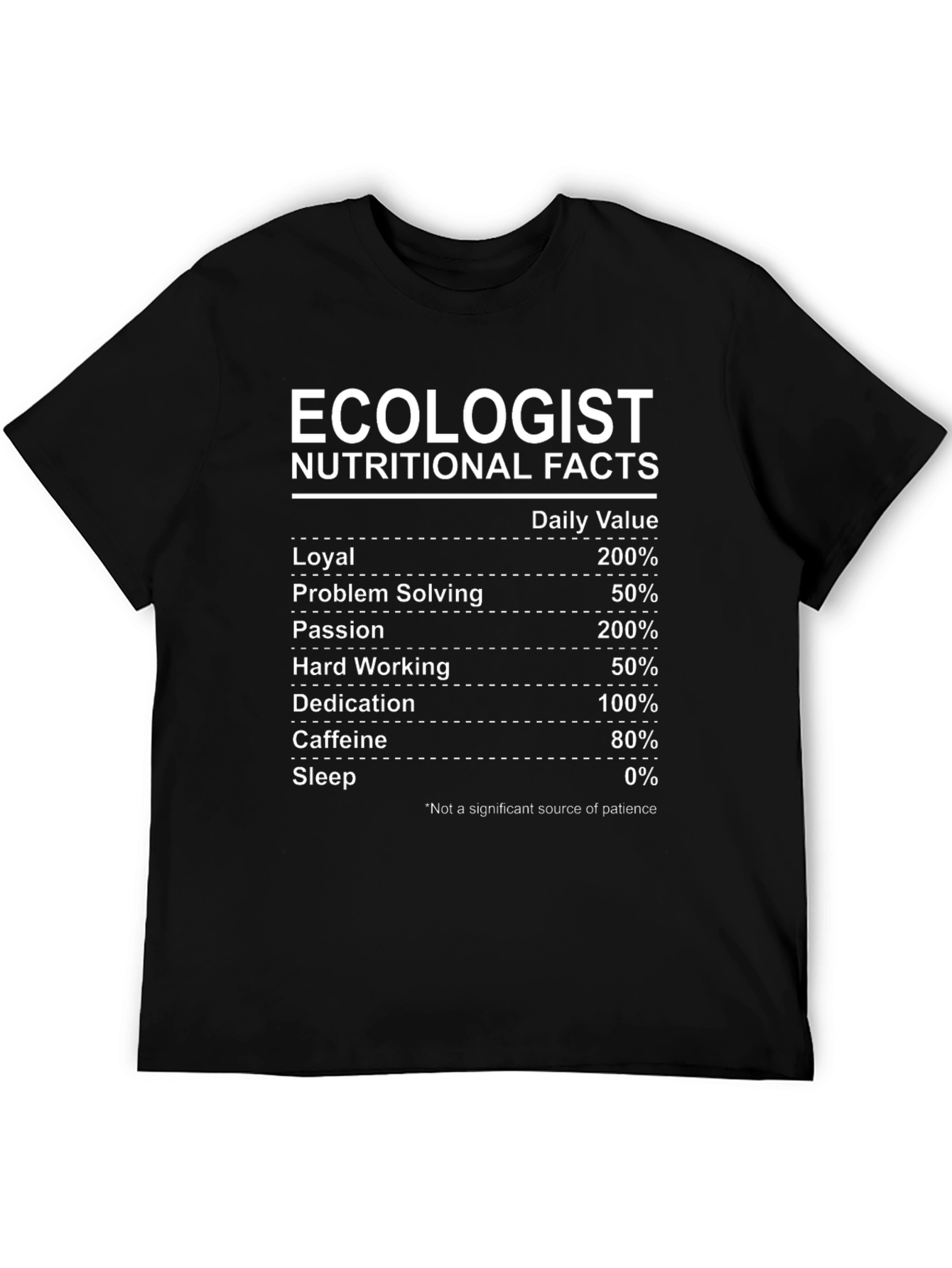 Ecologist Nutritional Facts T-Shirt