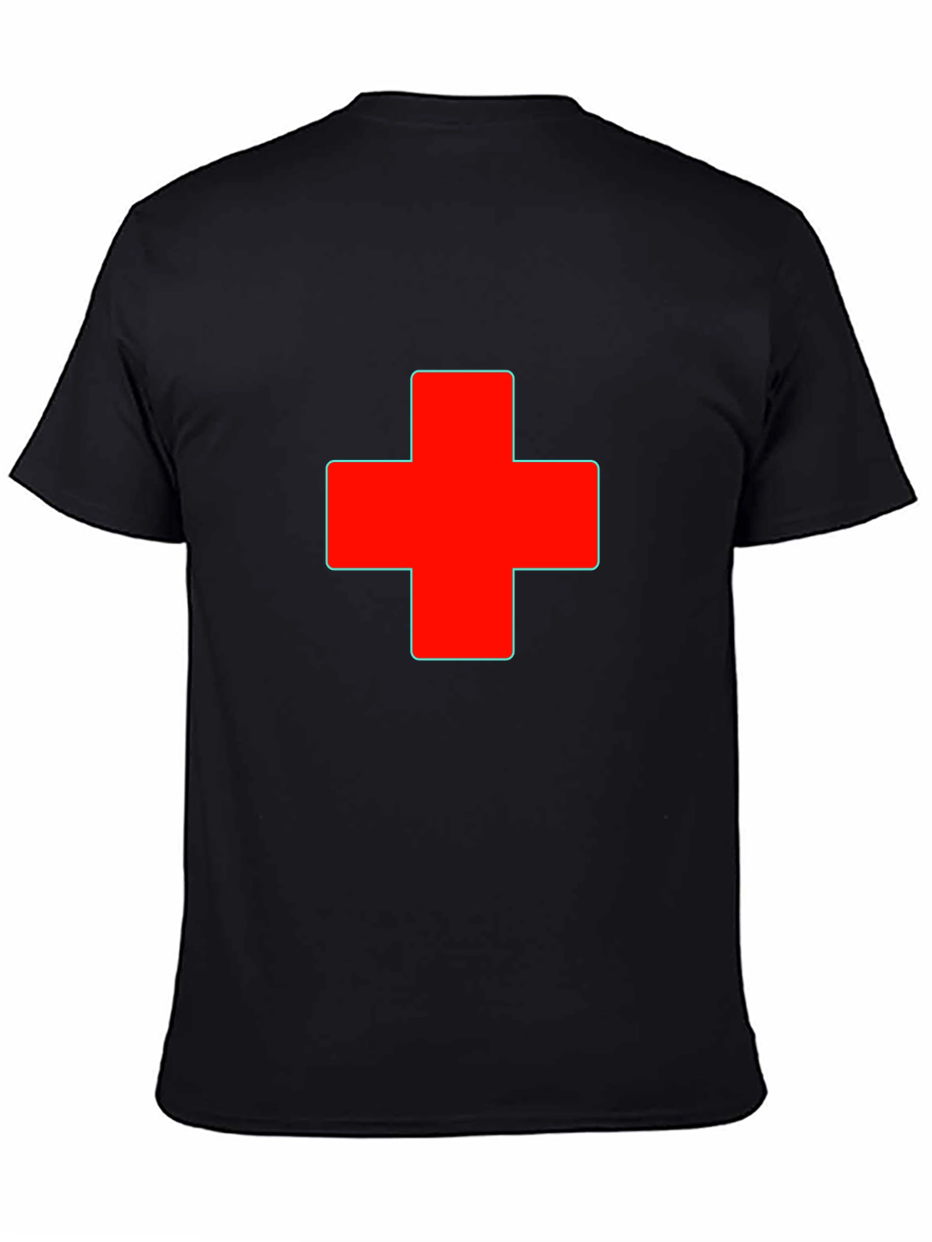 Red Cross Graphic Black T-Shirt