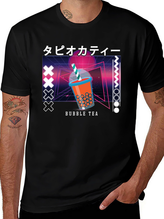 Bubble Tea Graphic Tee - Retro Design