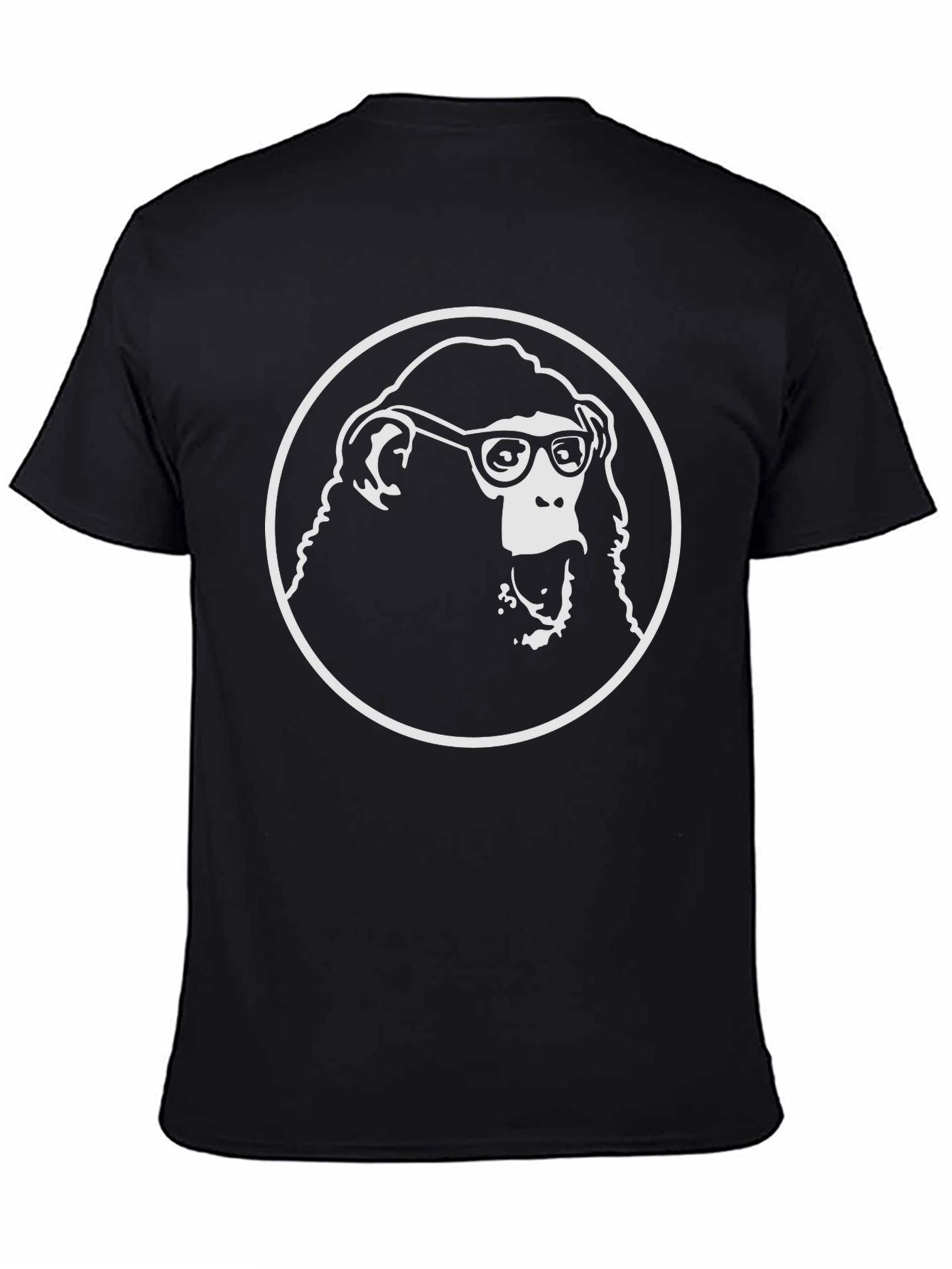 Funny Monkey Graphic Tee - Black Cotton T-Shirt