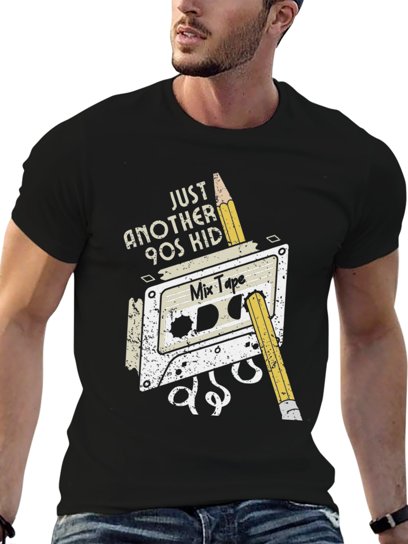 Just Another 90s Kid Black T-Shirt