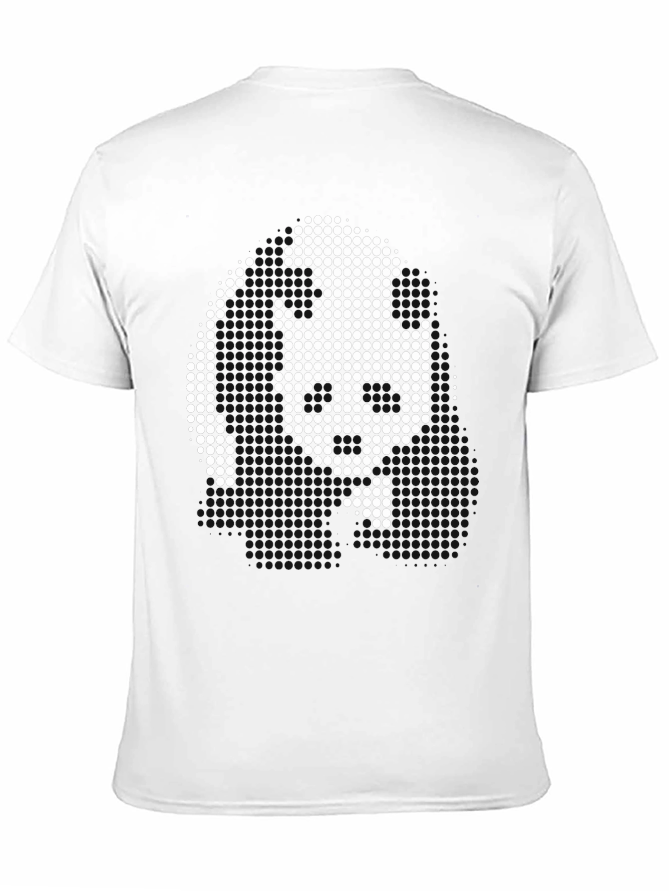 Pixel Art Face Graphic Black T-Shirt