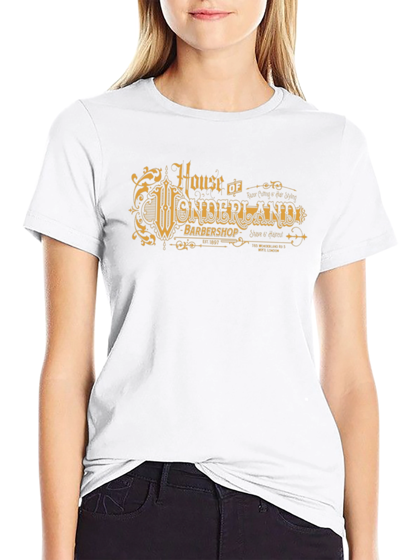House of Wonderland Barbershop Black T-Shirt