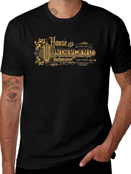 House of Wonderland Barbershop Black T-Shirt