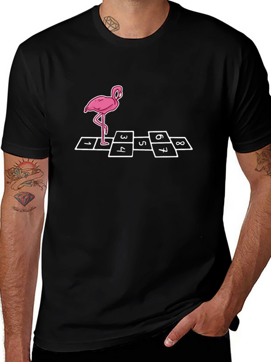 Fun Flamingo Hopscotch Graphic Tee