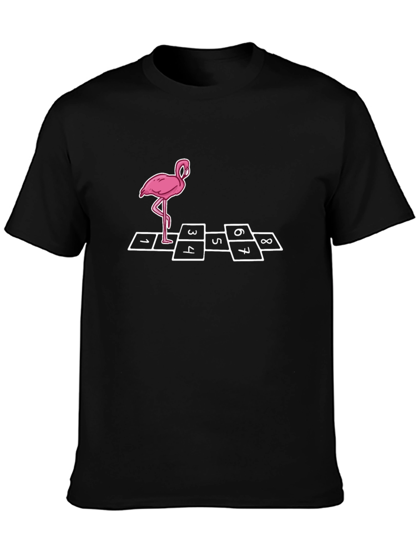 Fun Flamingo Hopscotch Graphic Tee