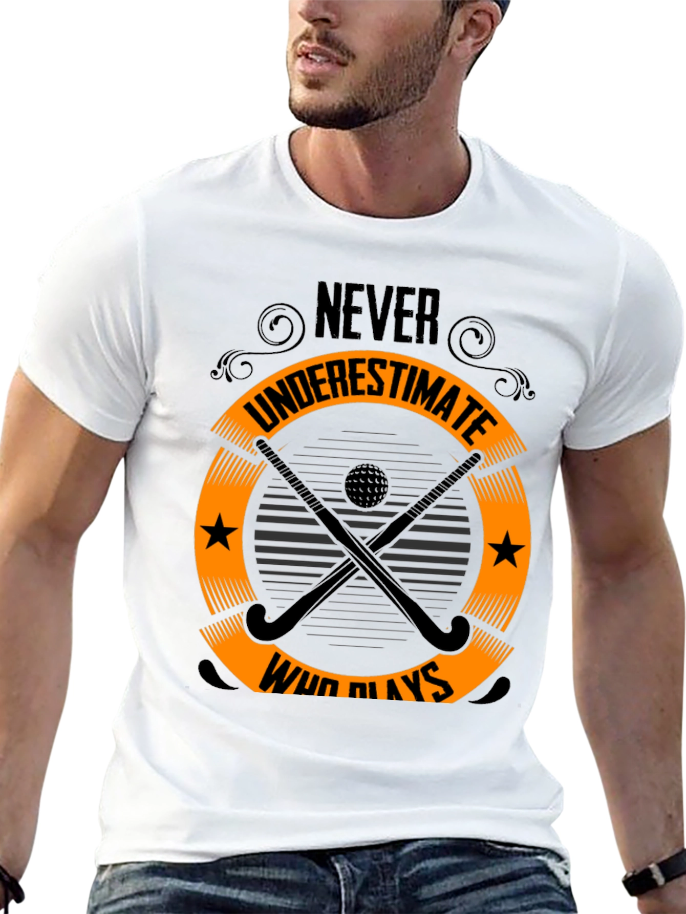 Never Underestimate Hockey Player T-Shirt
