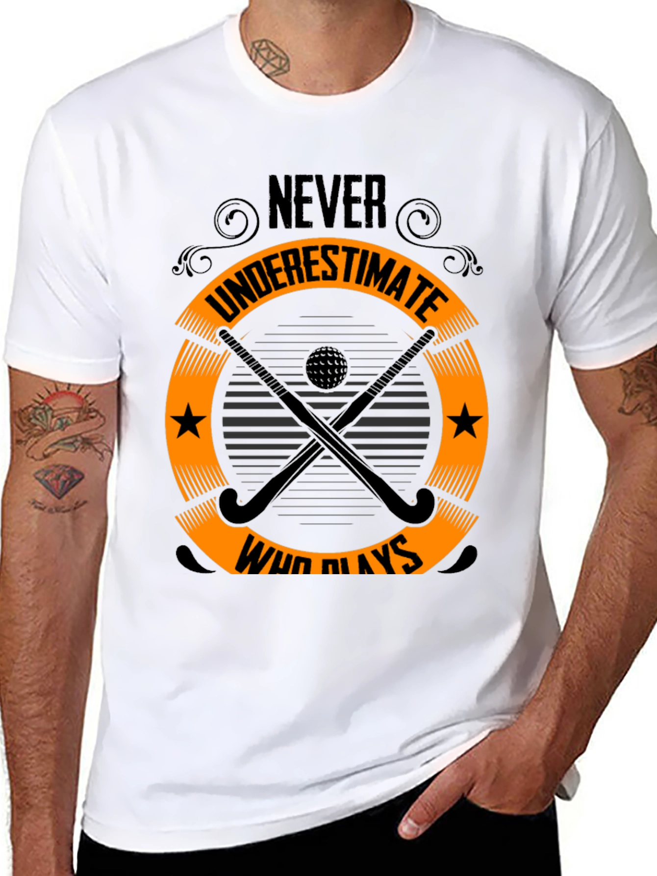 Never Underestimate Hockey Player T-Shirt
