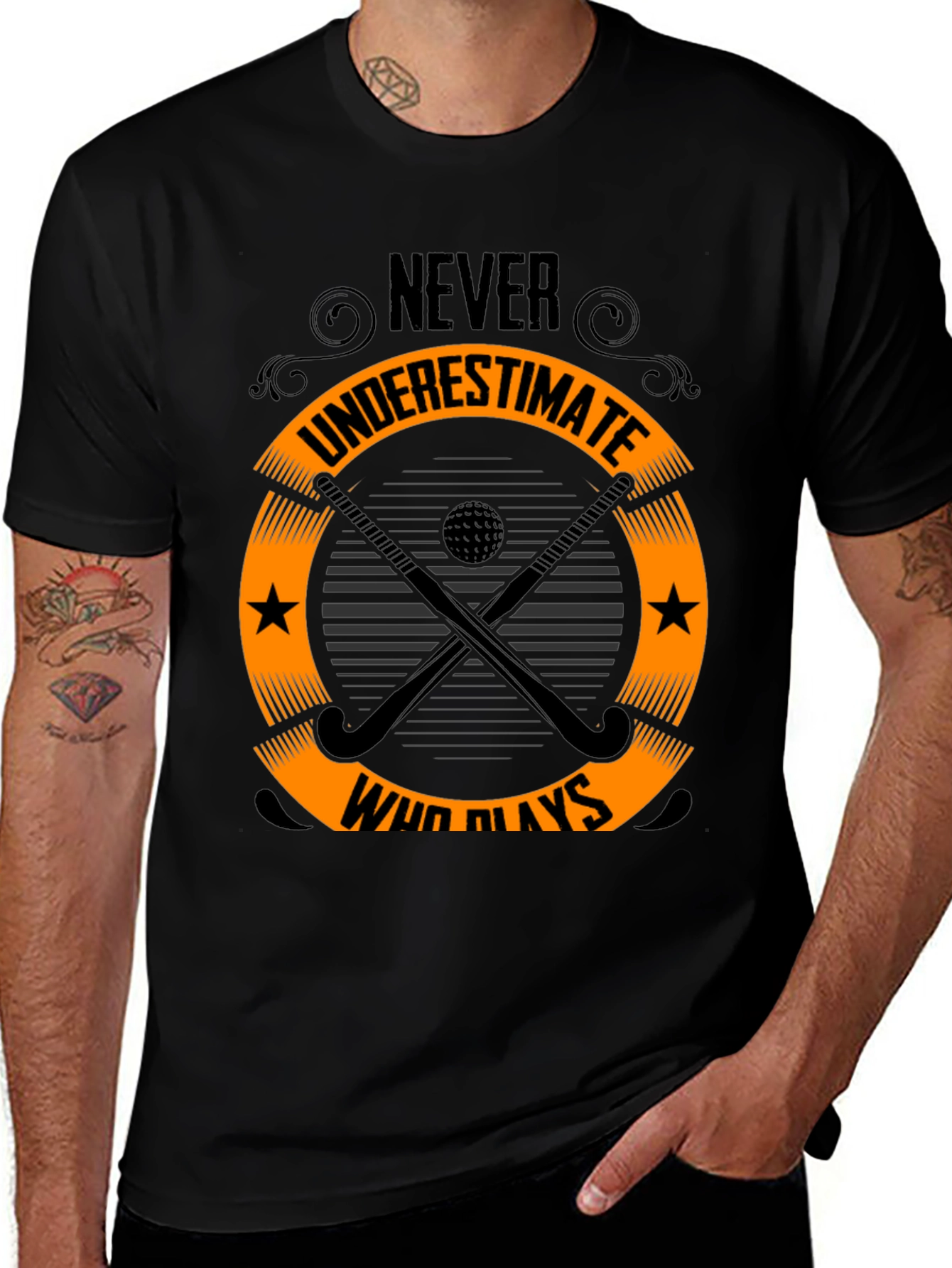 Never Underestimate Hockey Player T-Shirt