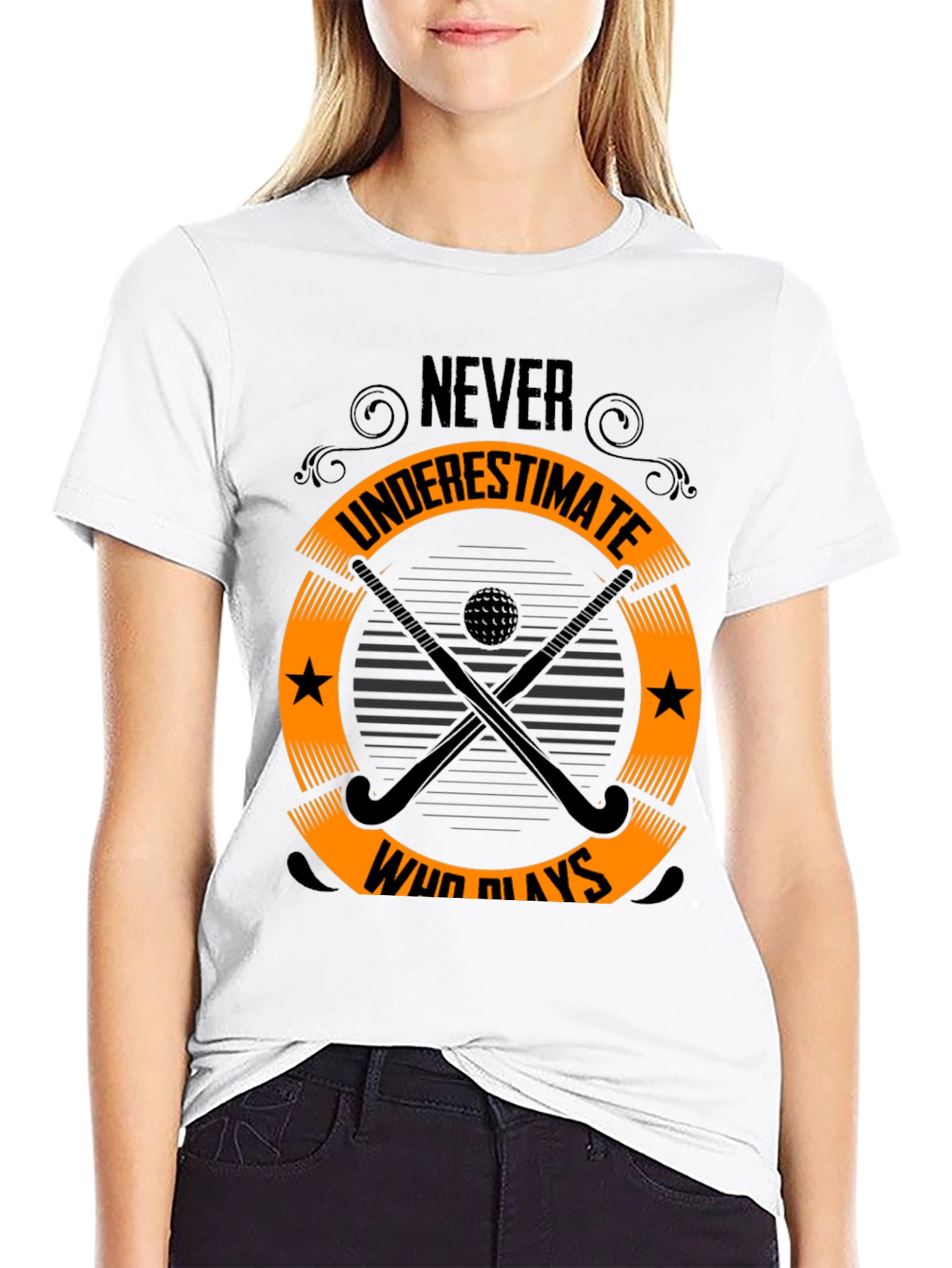 Never Underestimate Hockey Player T-Shirt