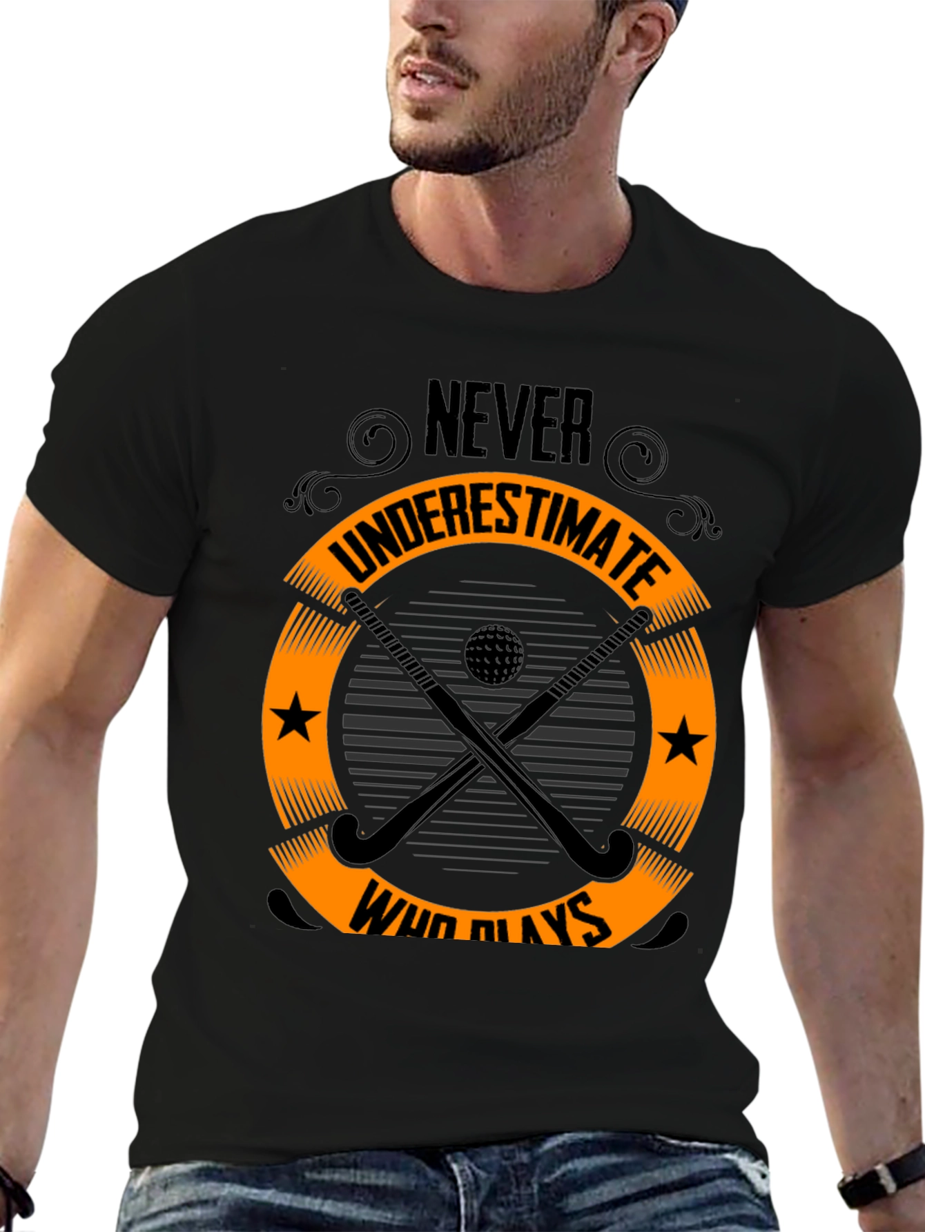 Never Underestimate Hockey Player T-Shirt