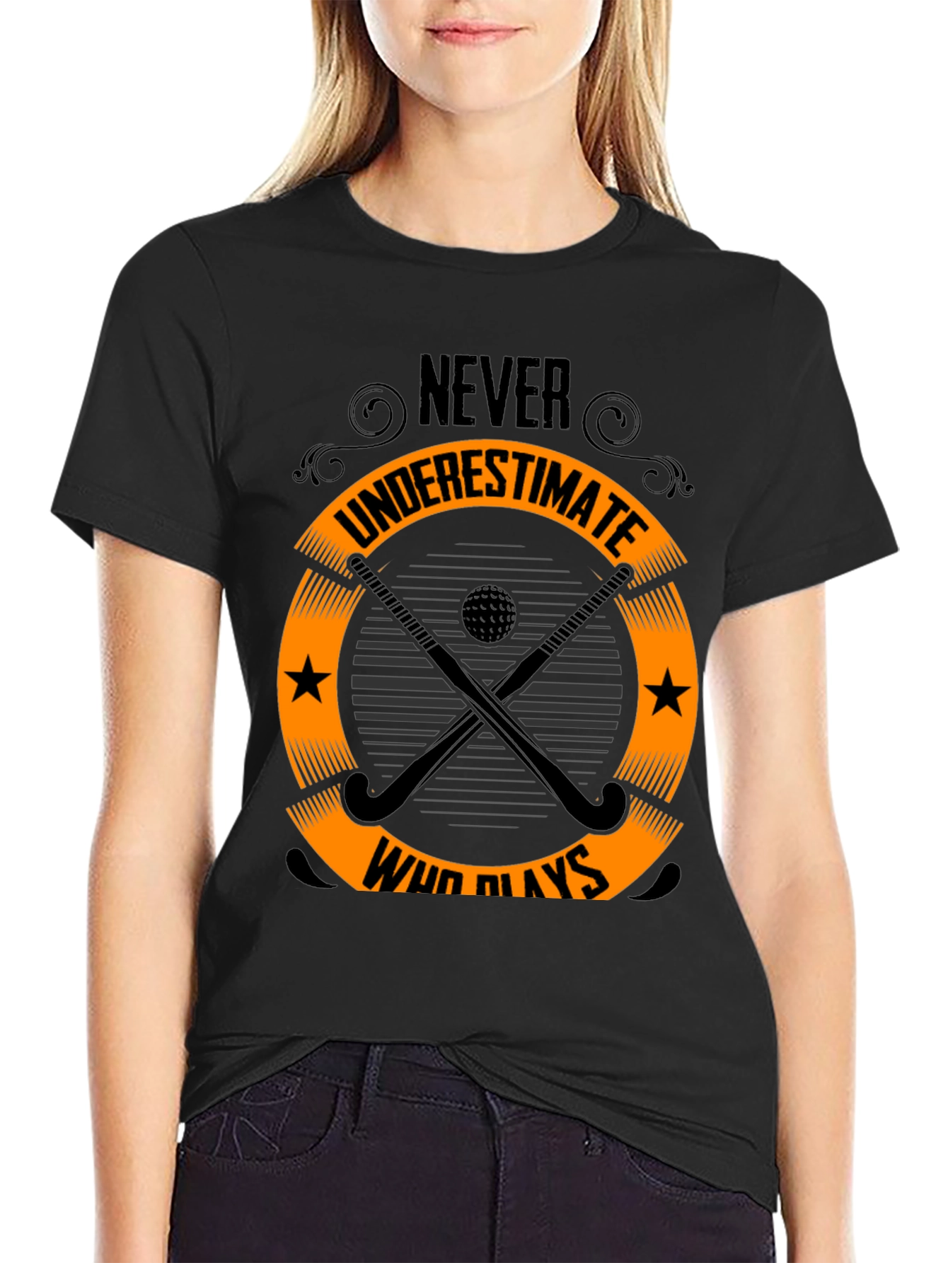 Never Underestimate Hockey Player T-Shirt