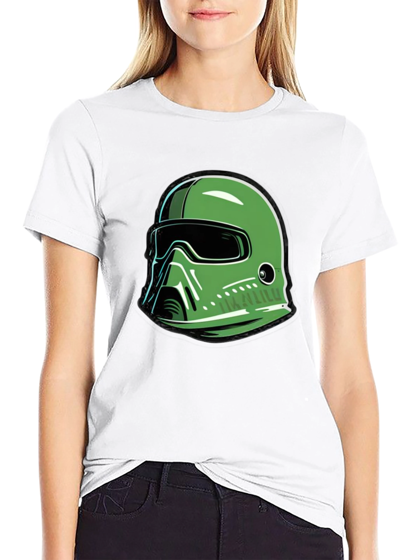 Green Helmet Graphic T-Shirt