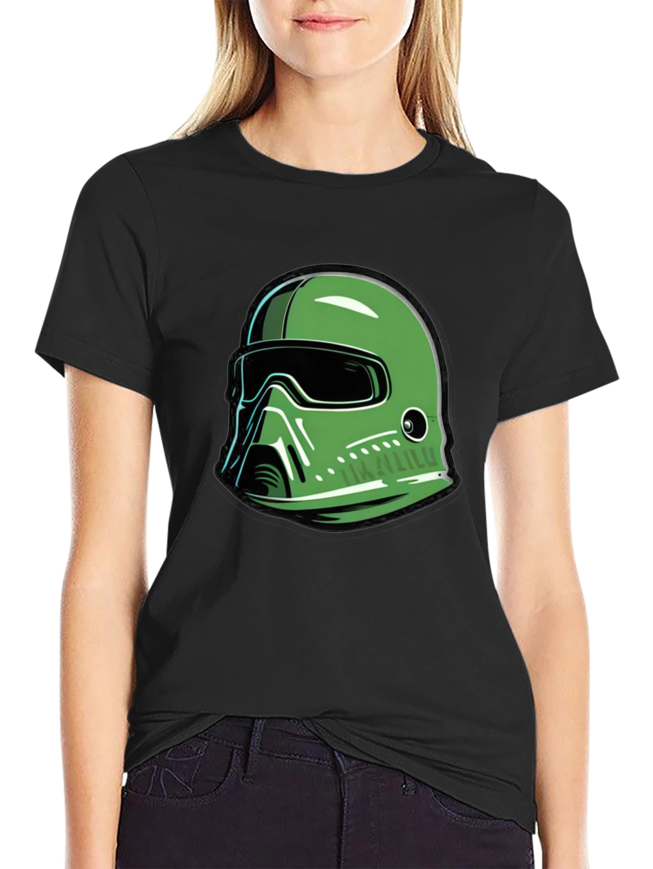Green Helmet Graphic T-Shirt
