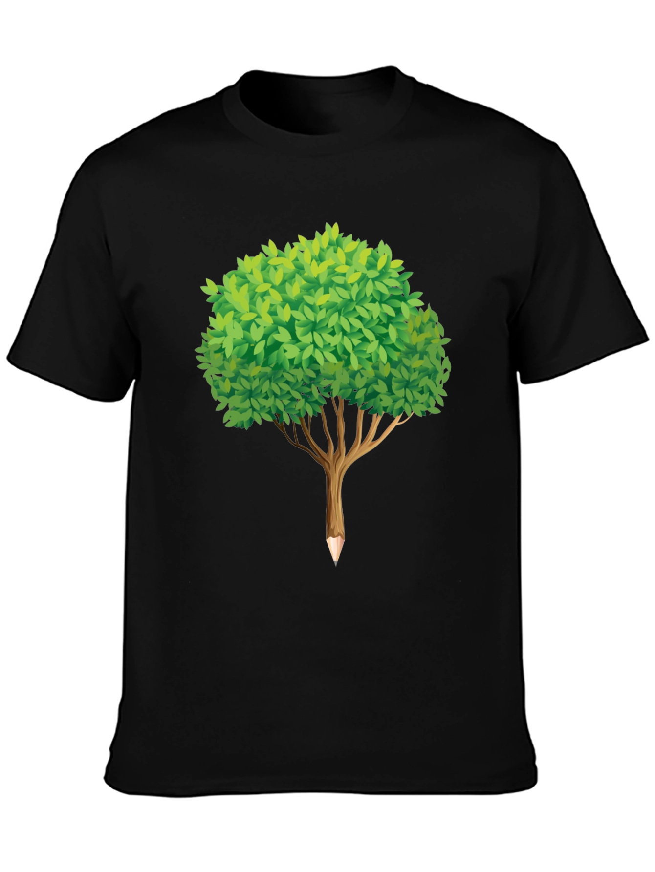 Tree Pencil Black T-Shirt
