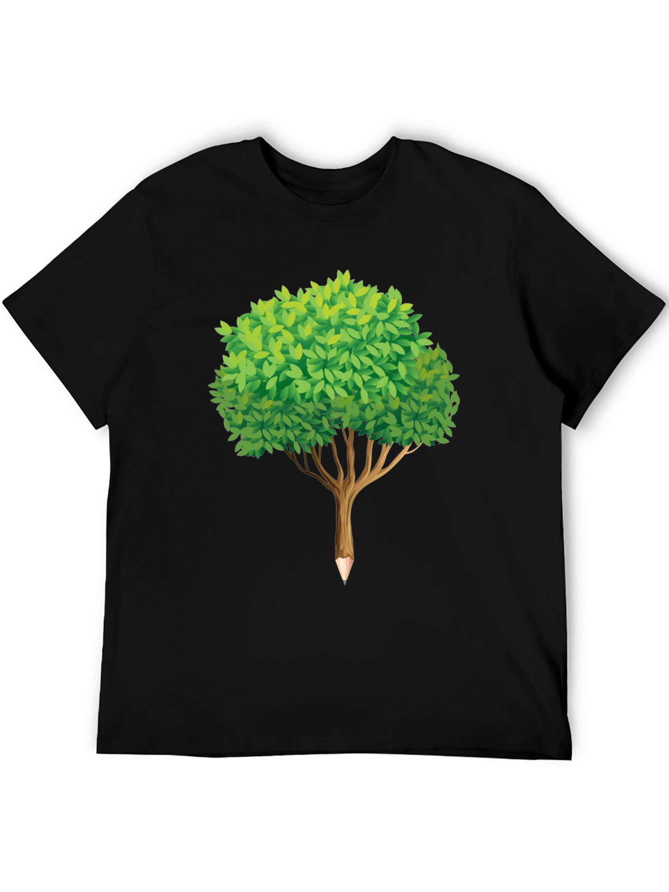 Tree Pencil Black T-Shirt