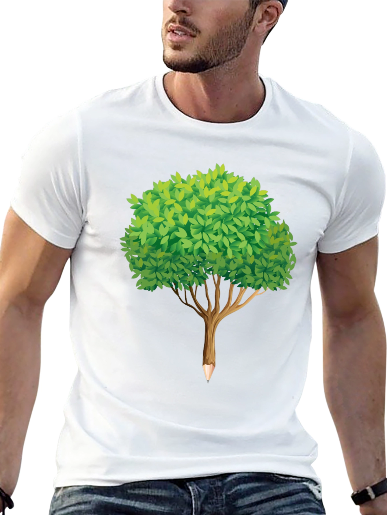 Tree Pencil Black T-Shirt