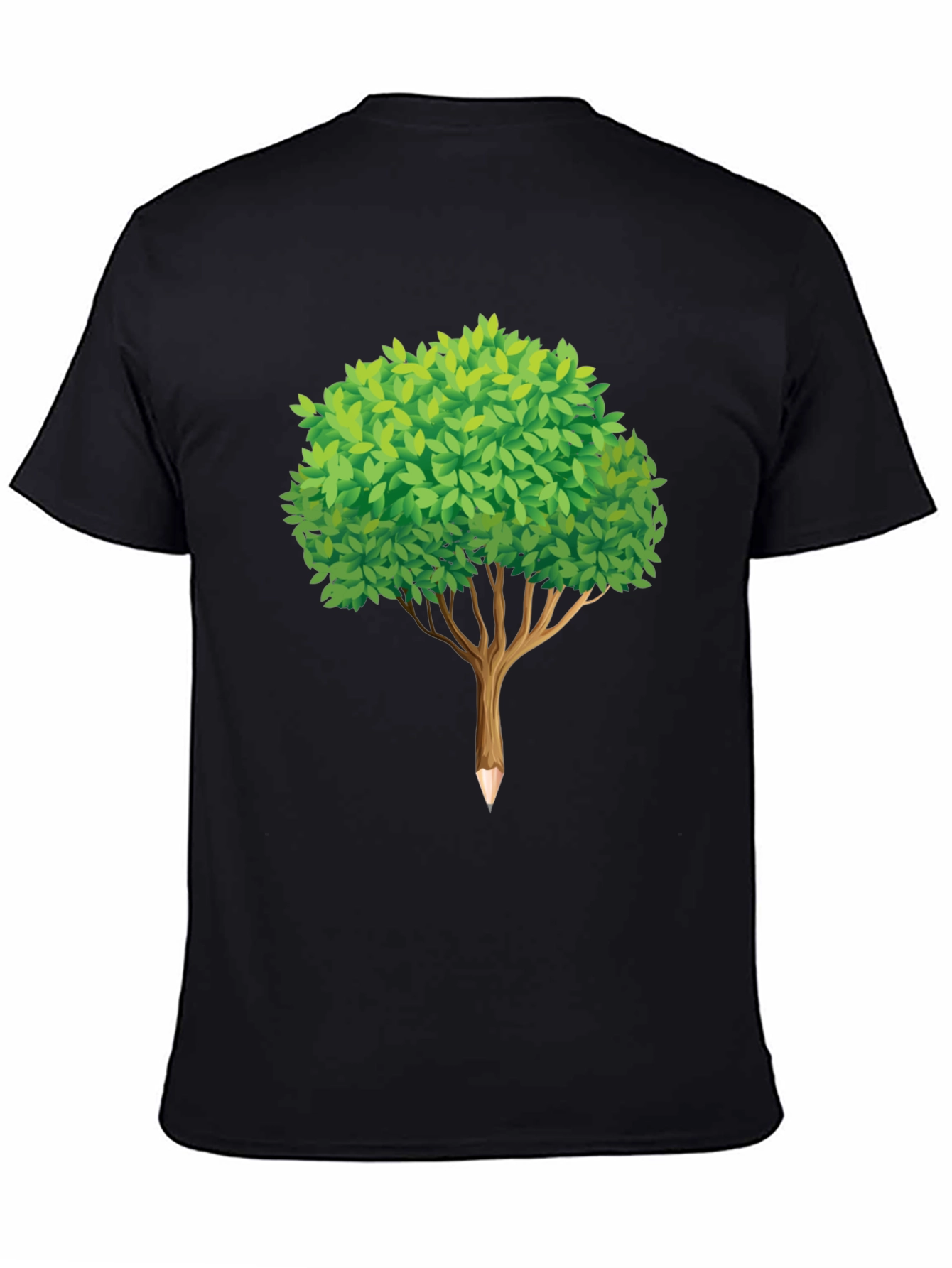 Tree Pencil Black T-Shirt