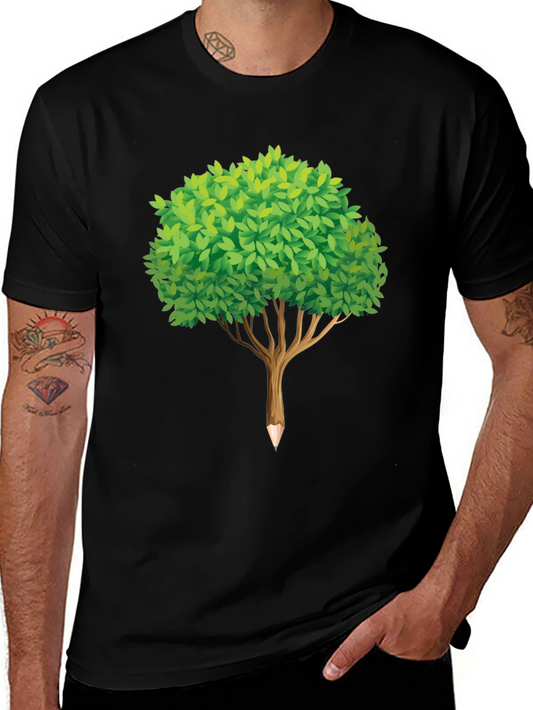 Tree Pencil Black T-Shirt