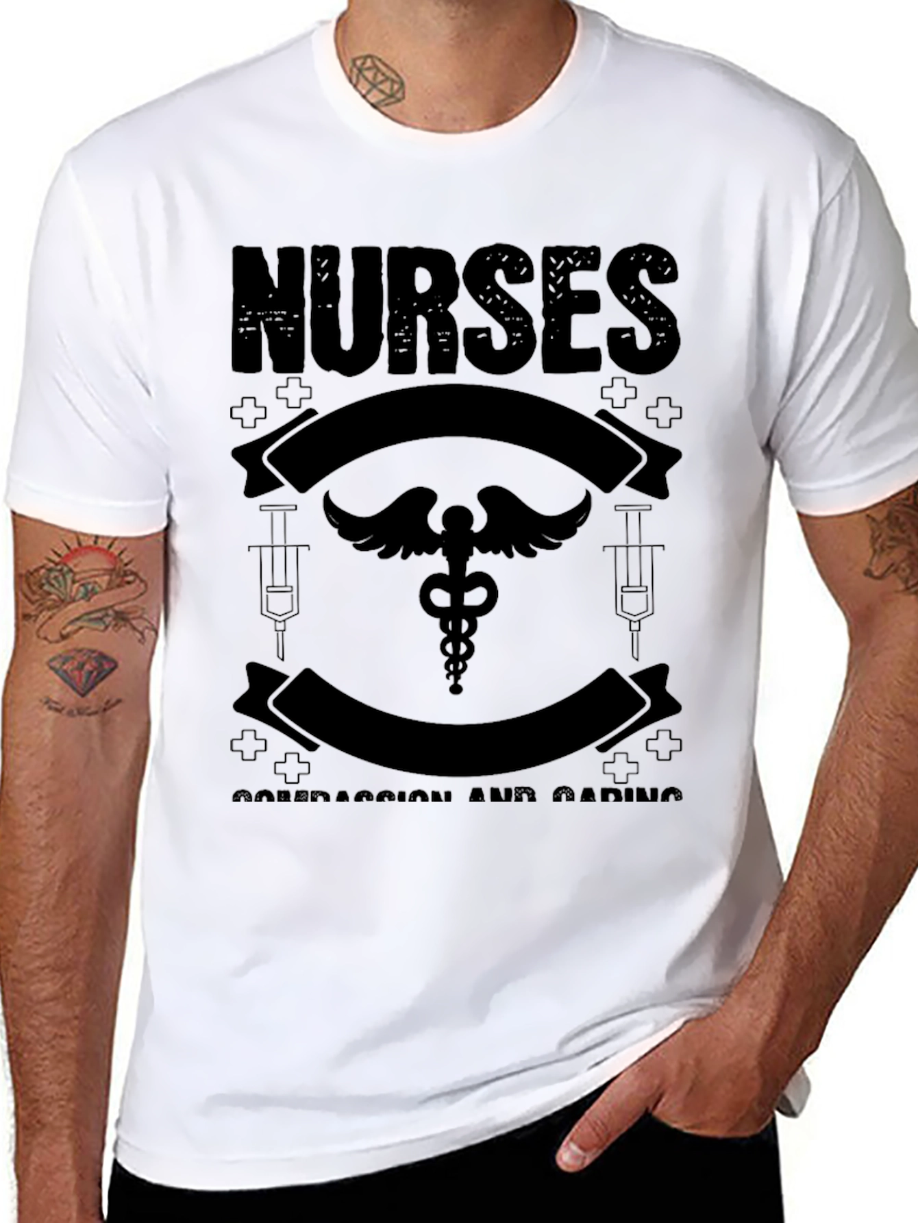 Nurses Compassion & Caring Graphic Tee