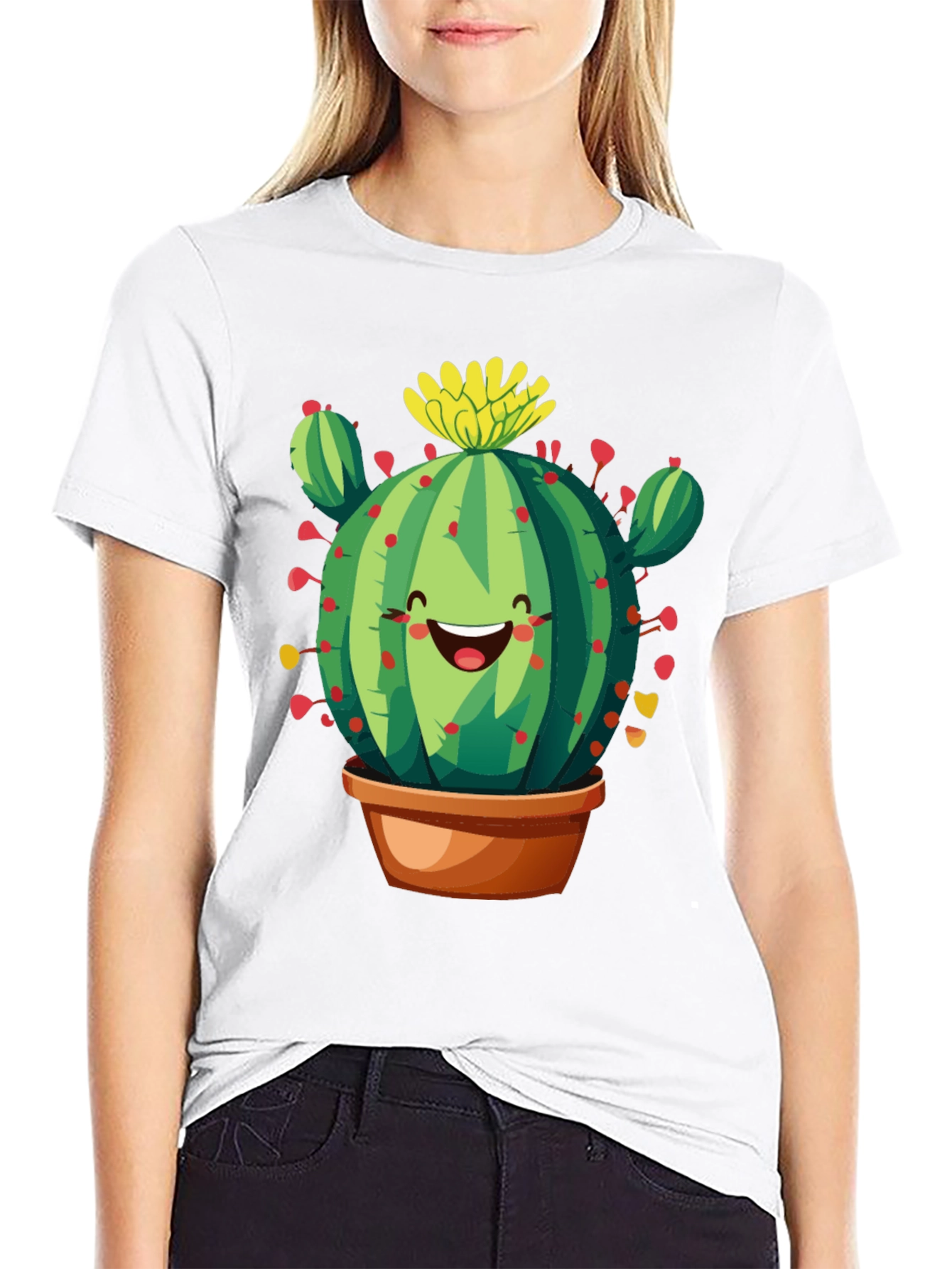 Cactus Graphic Black T-Shirt