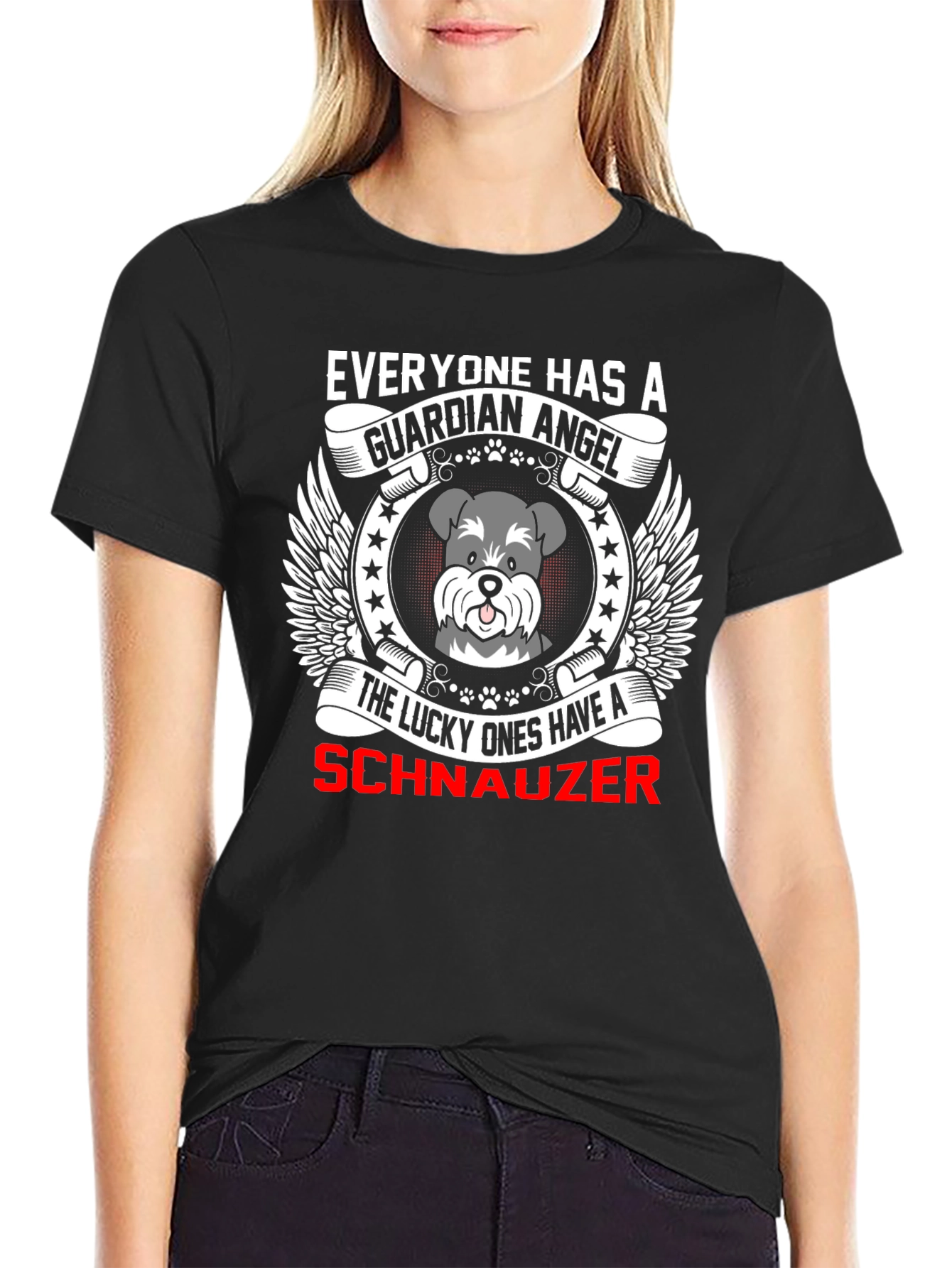 Guardian Angel Schnauzer T-Shirt
