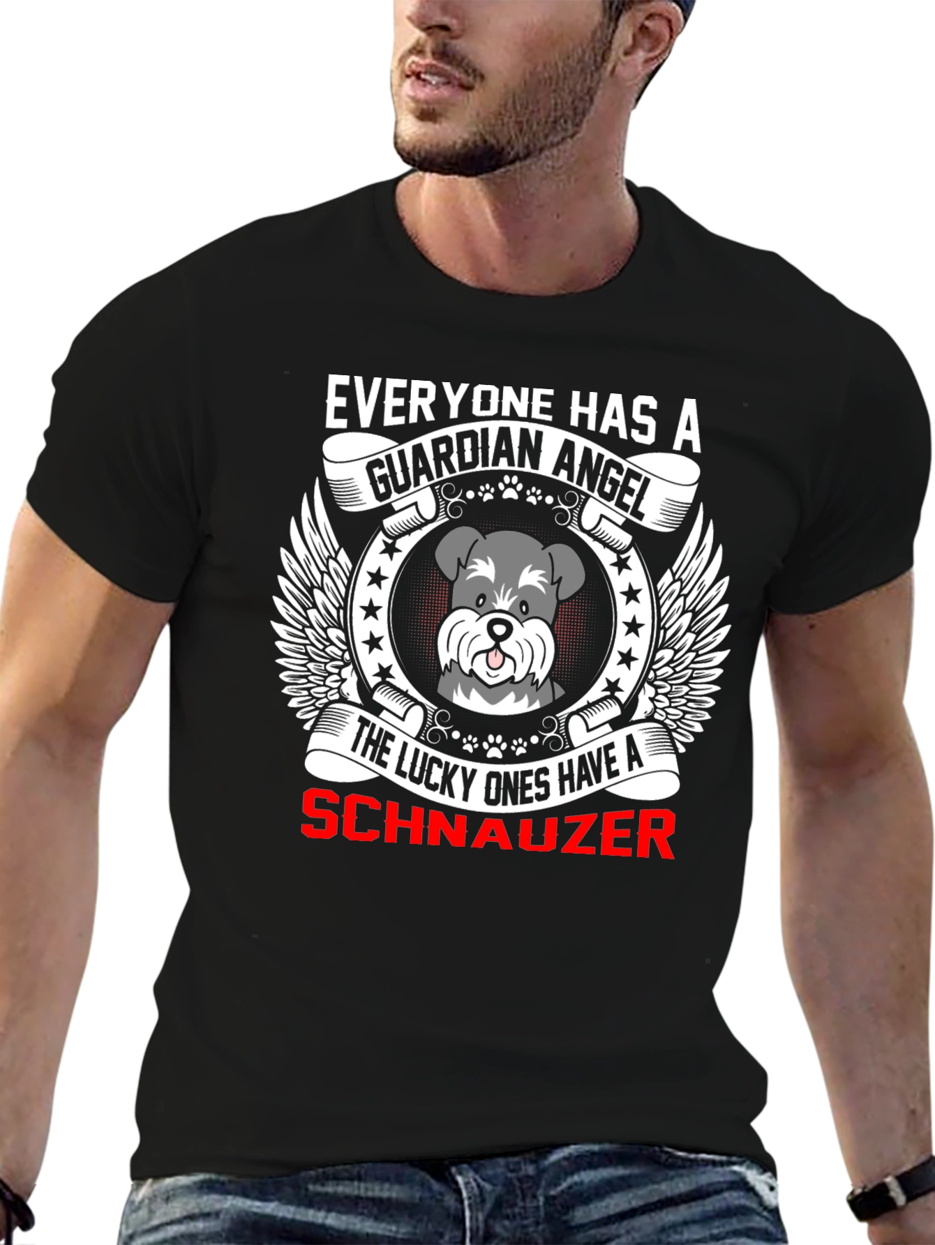 Guardian Angel Schnauzer T-Shirt
