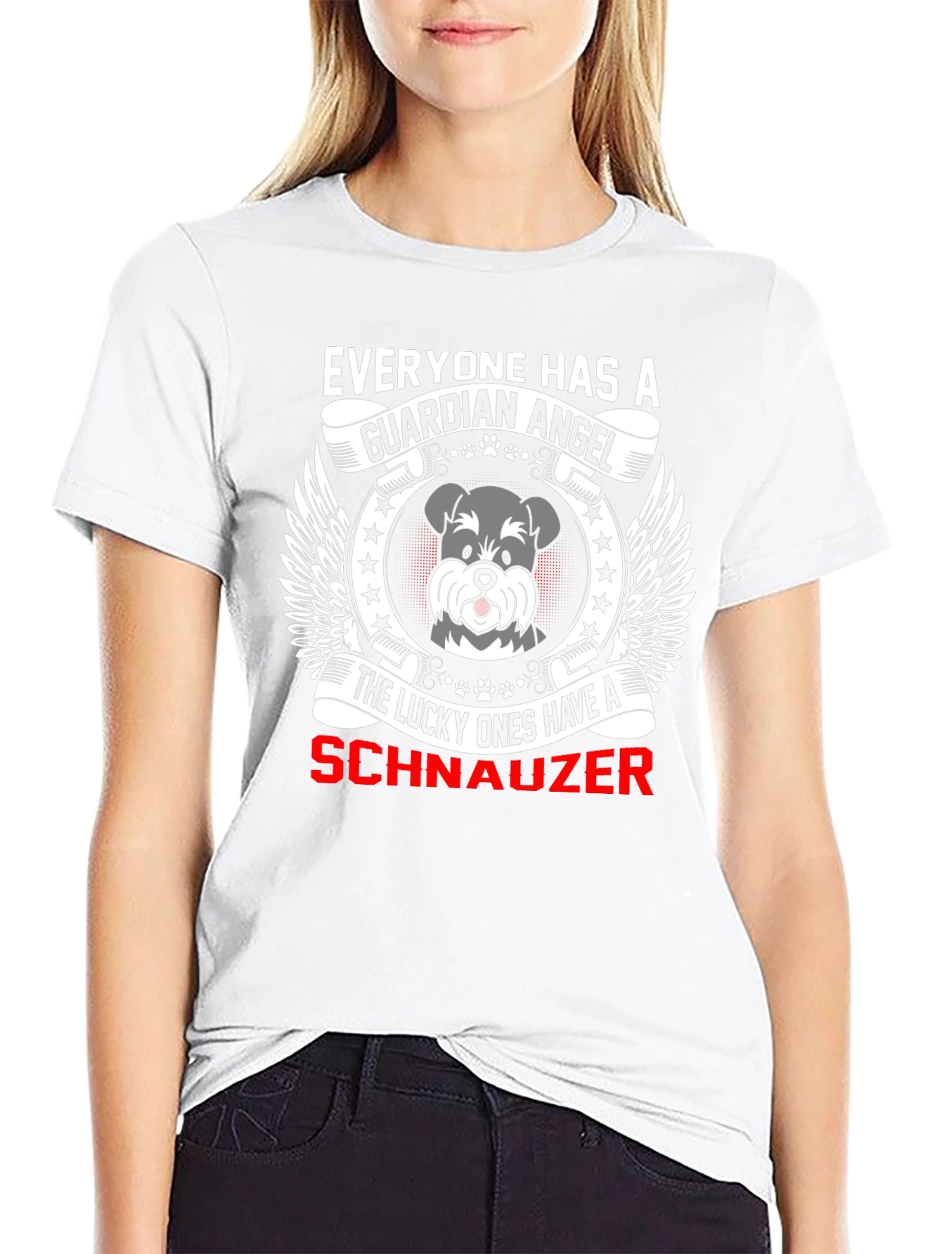 Guardian Angel Schnauzer T-Shirt