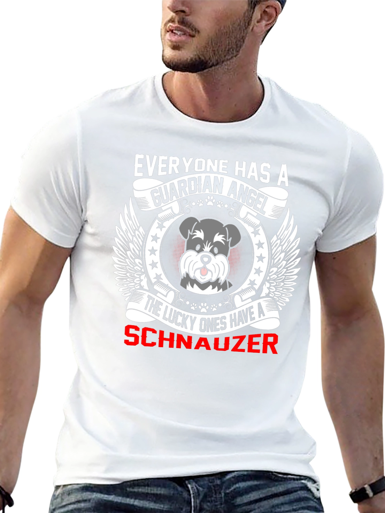 Guardian Angel Schnauzer T-Shirt