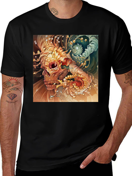 Skull Art Graphic Tee - Unique Design