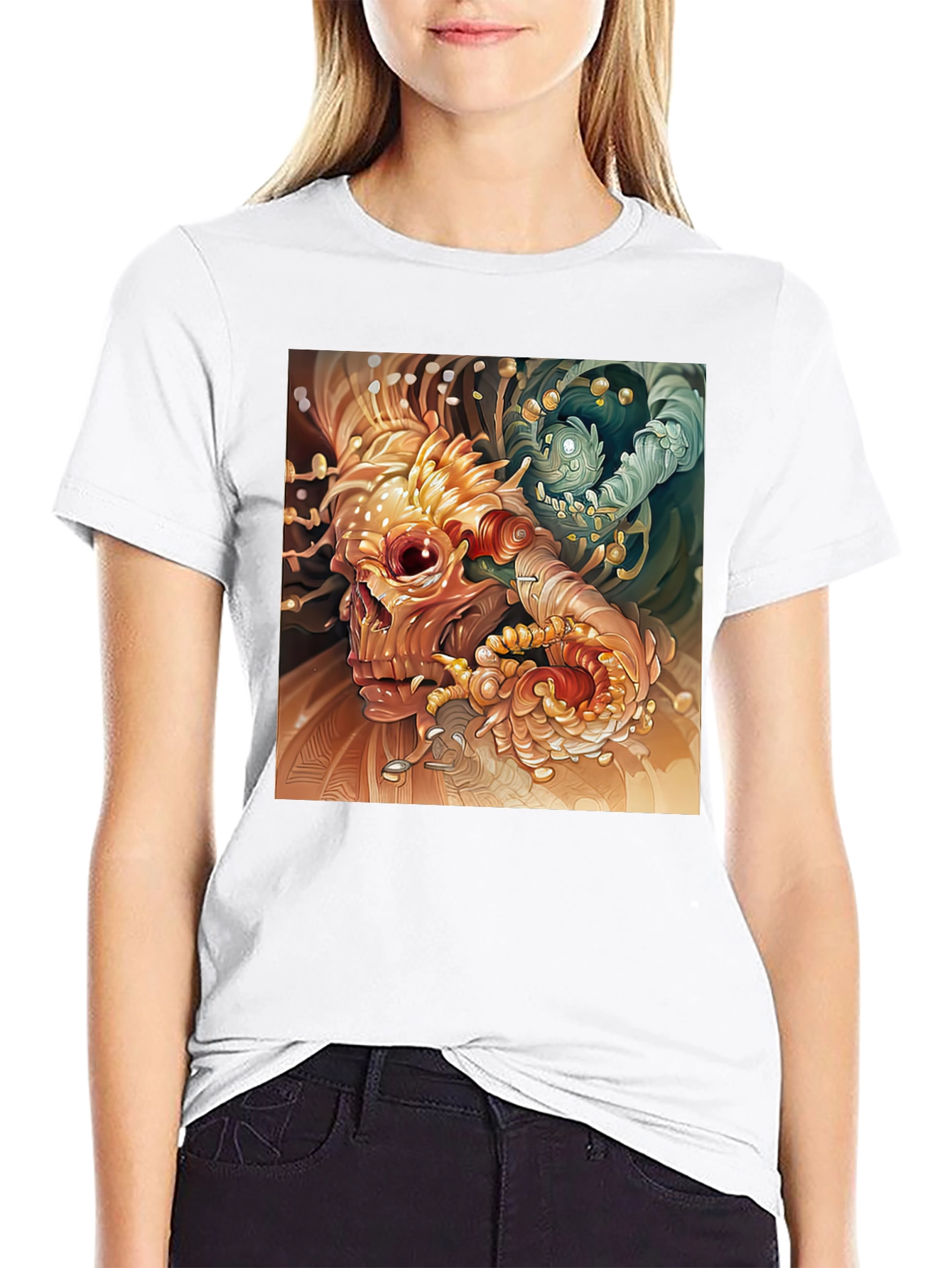 Skull Art Graphic Tee - Unique Design