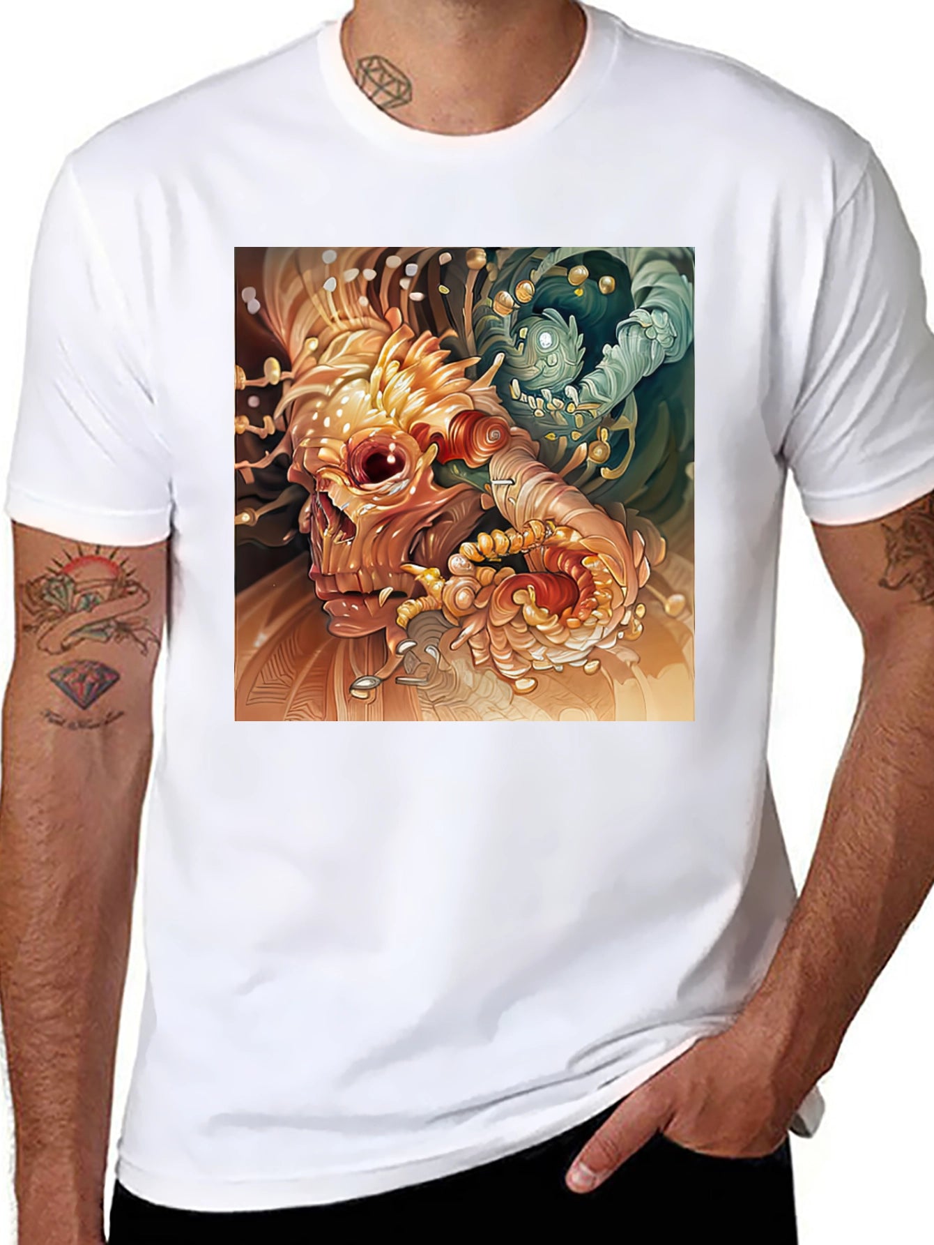 Skull Art Graphic Tee - Unique Design