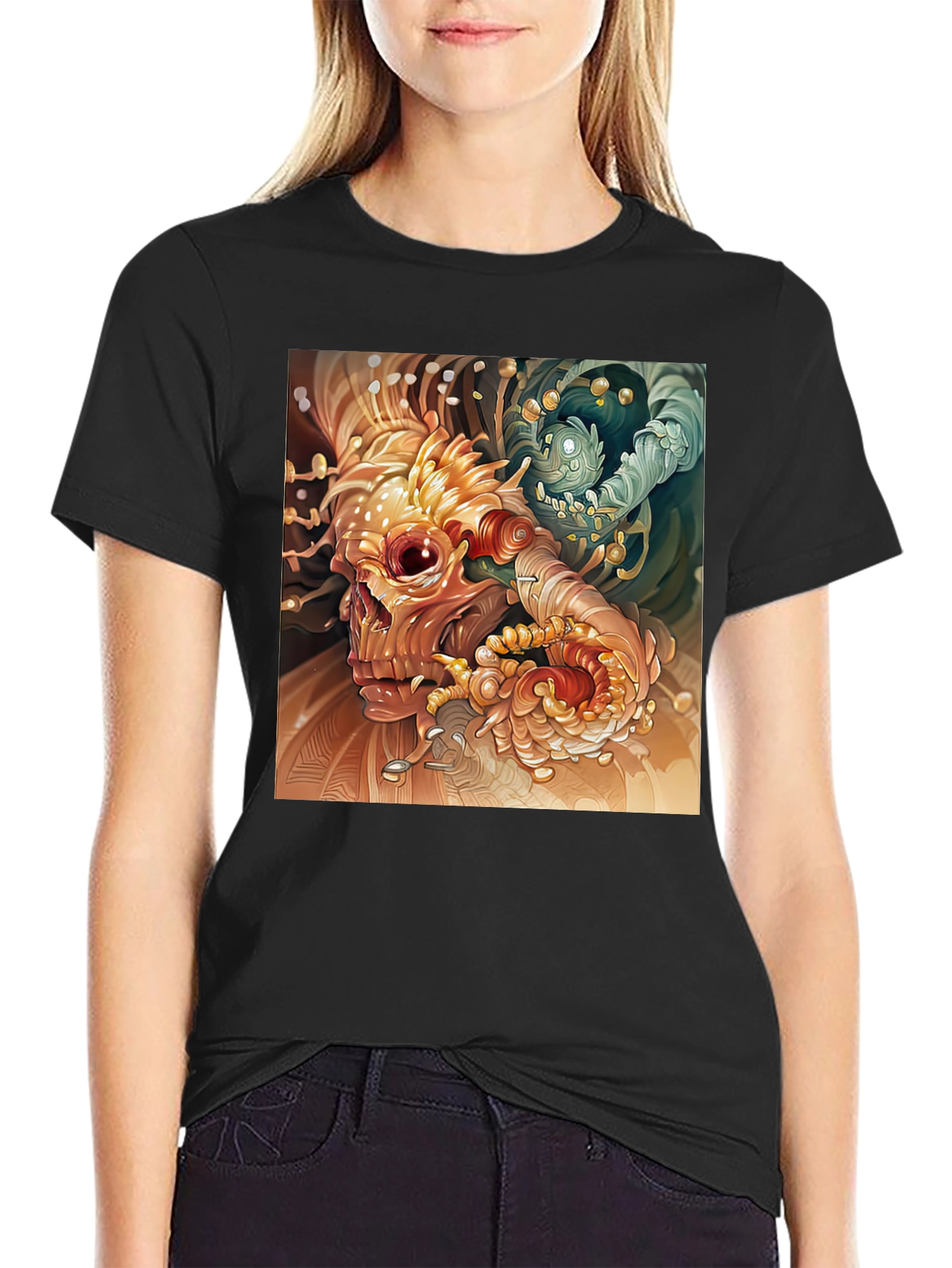 Skull Art Graphic Tee - Unique Design