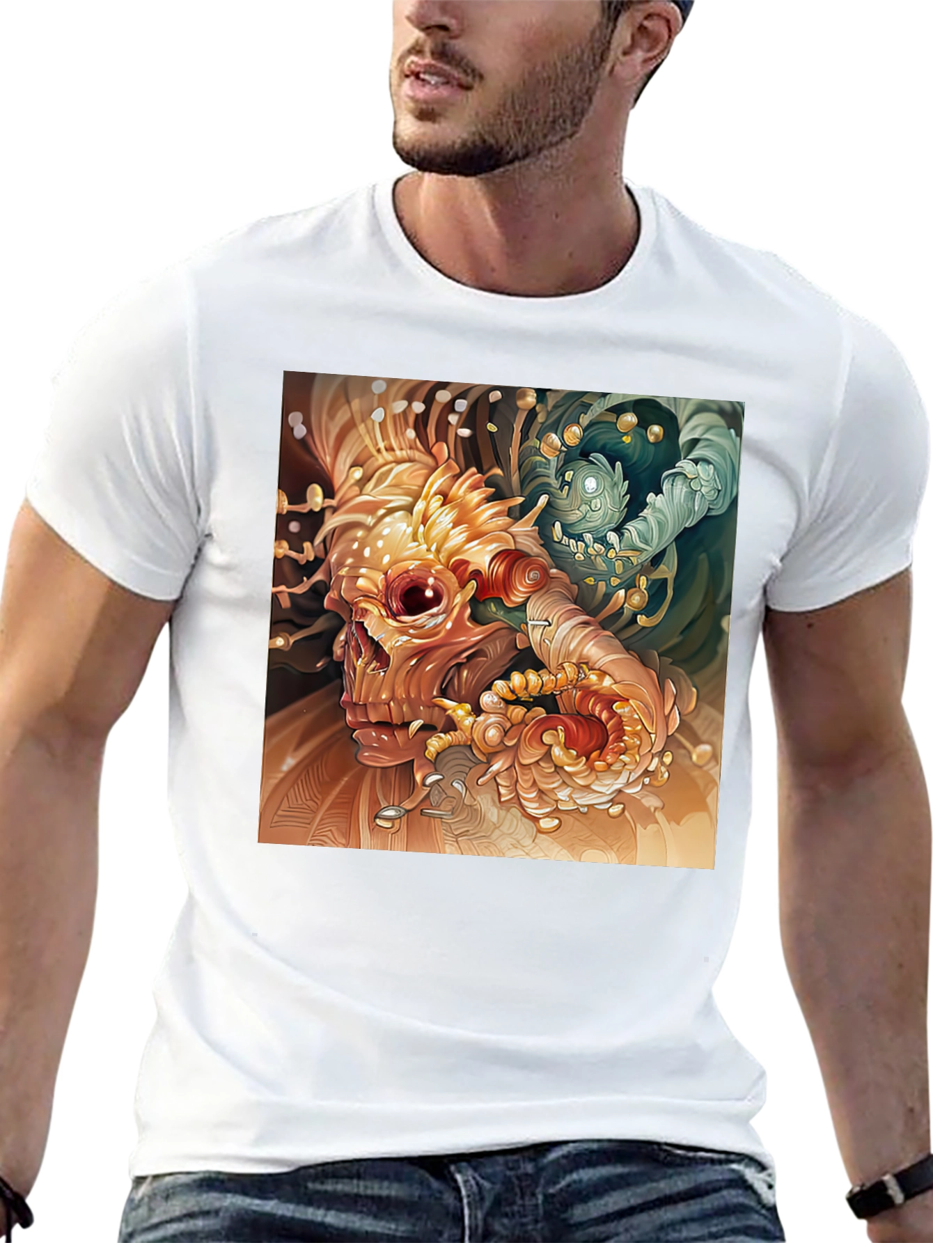 Skull Art Graphic Tee - Unique Design