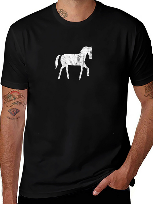 Black Horse Graphic Tee - Stylish Casual Wear