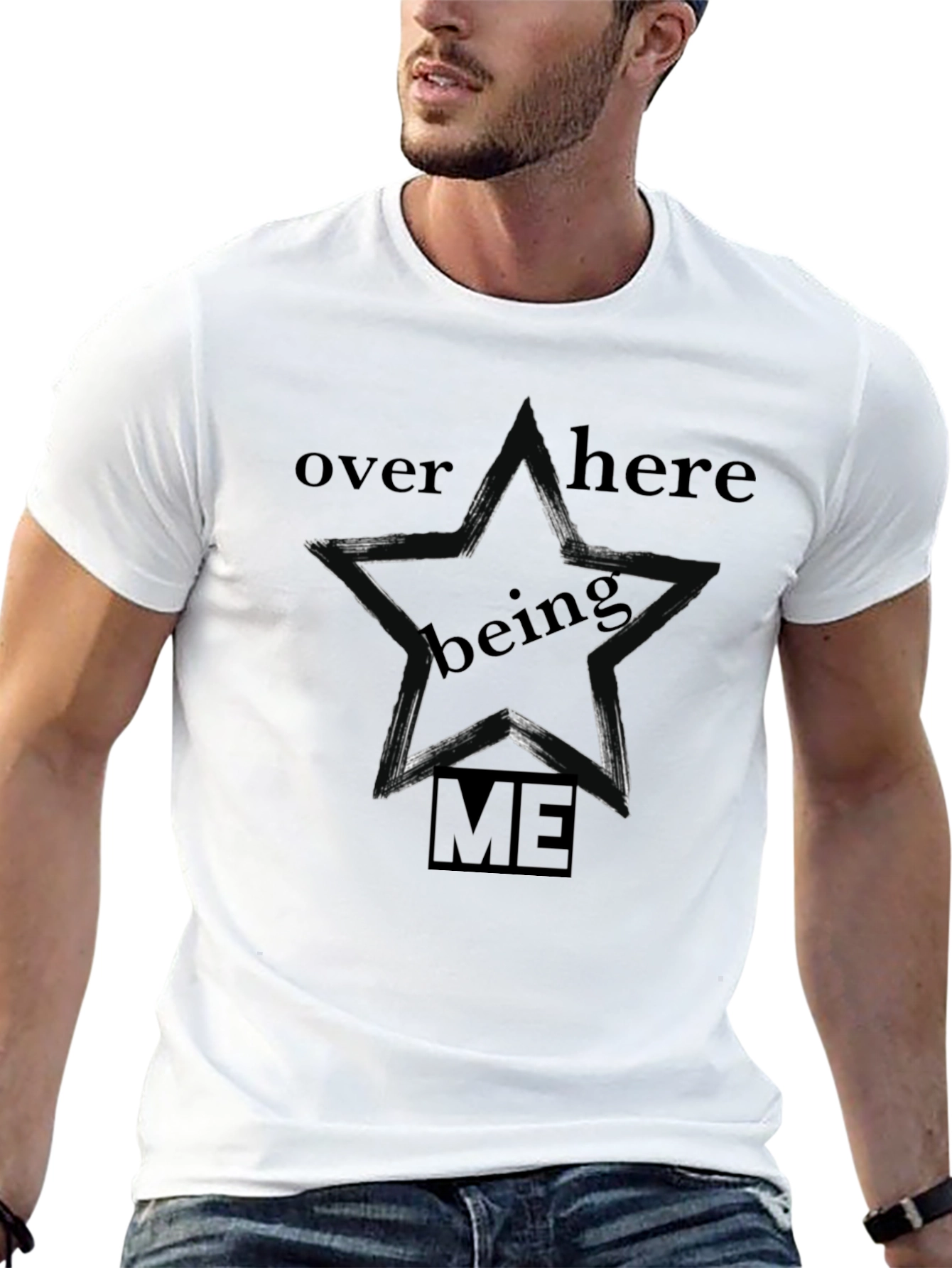 Being Me Star Graphic Black T-Shirt