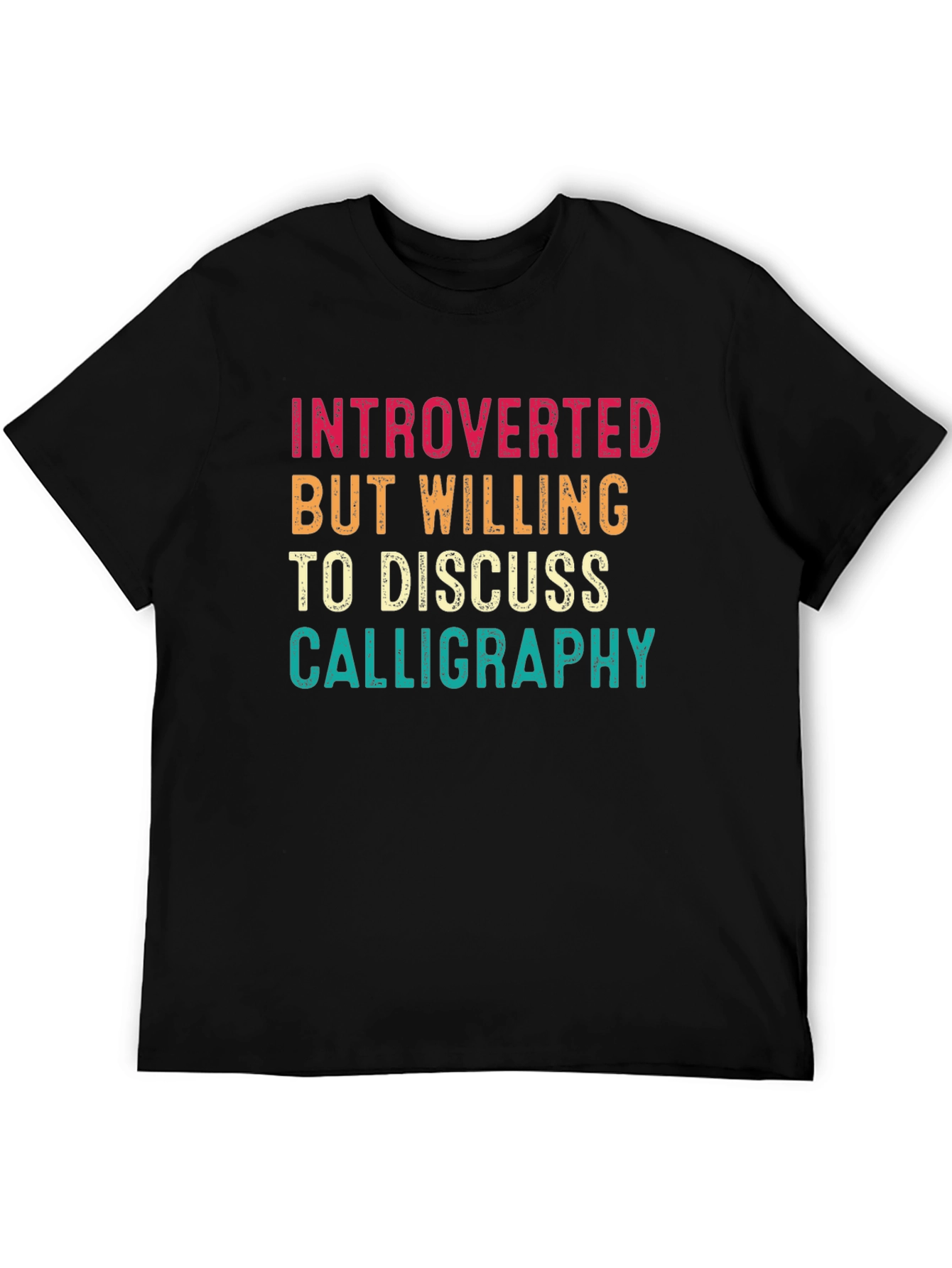 Introverted Calligraphy Black T-Shirt