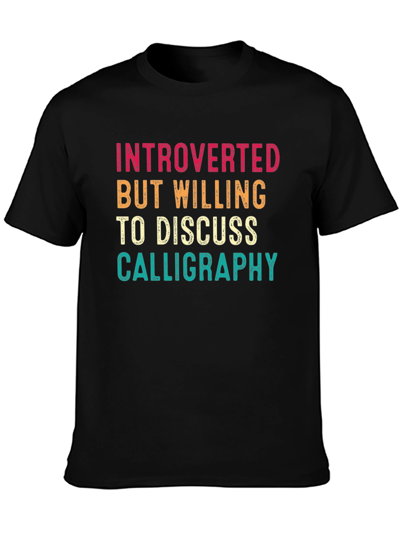 Introverted Calligraphy Black T-Shirt