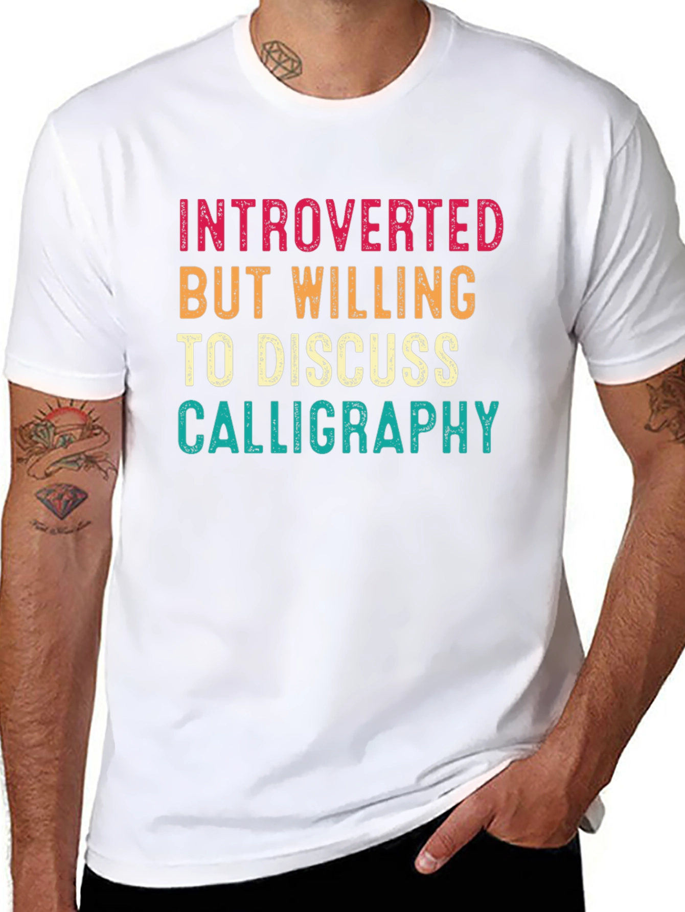 Introverted Calligraphy Black T-Shirt