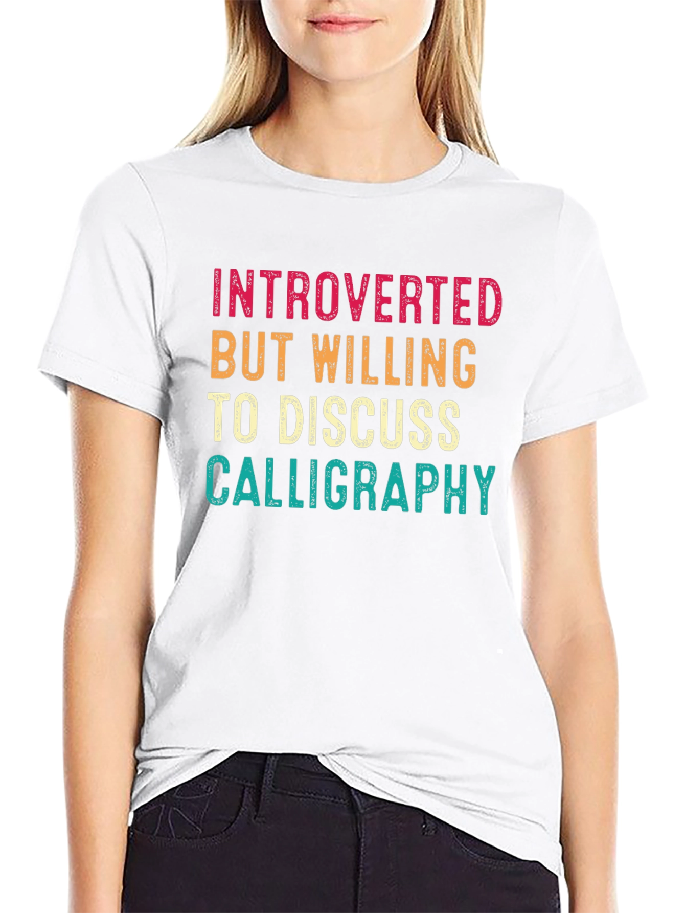 Introverted Calligraphy Black T-Shirt