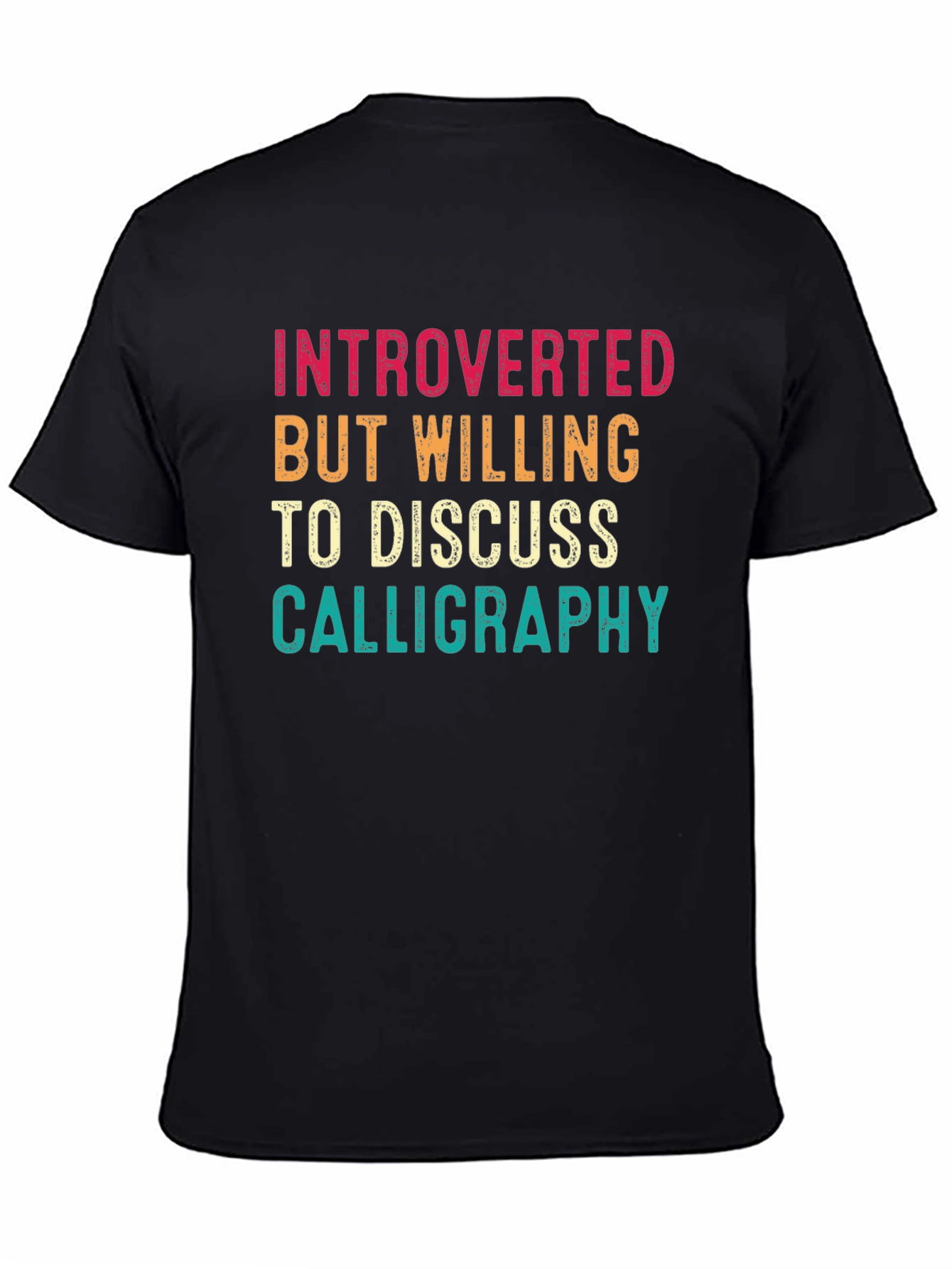 Introverted Calligraphy Black T-Shirt