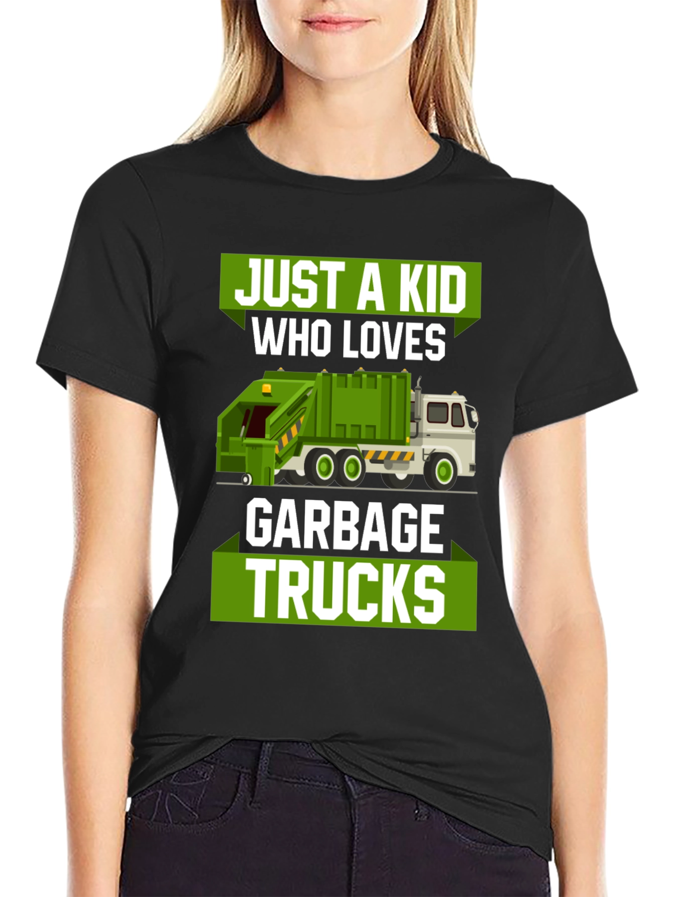 Just a Kid Who Loves Garbage Trucks T-Shirt