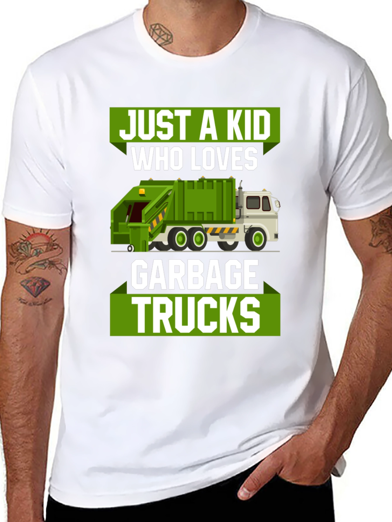 Just a Kid Who Loves Garbage Trucks T-Shirt
