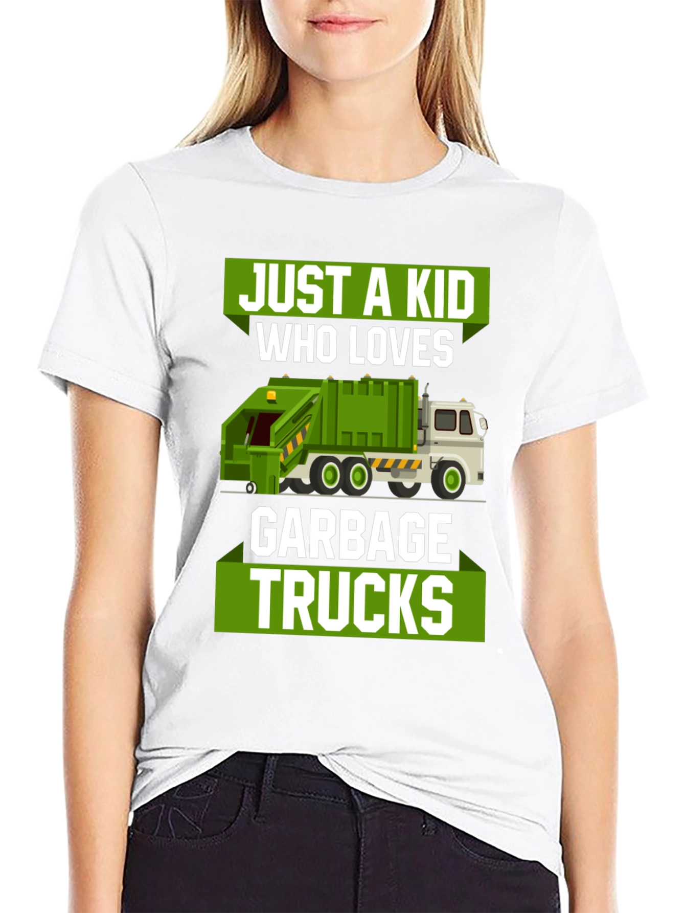Just a Kid Who Loves Garbage Trucks T-Shirt