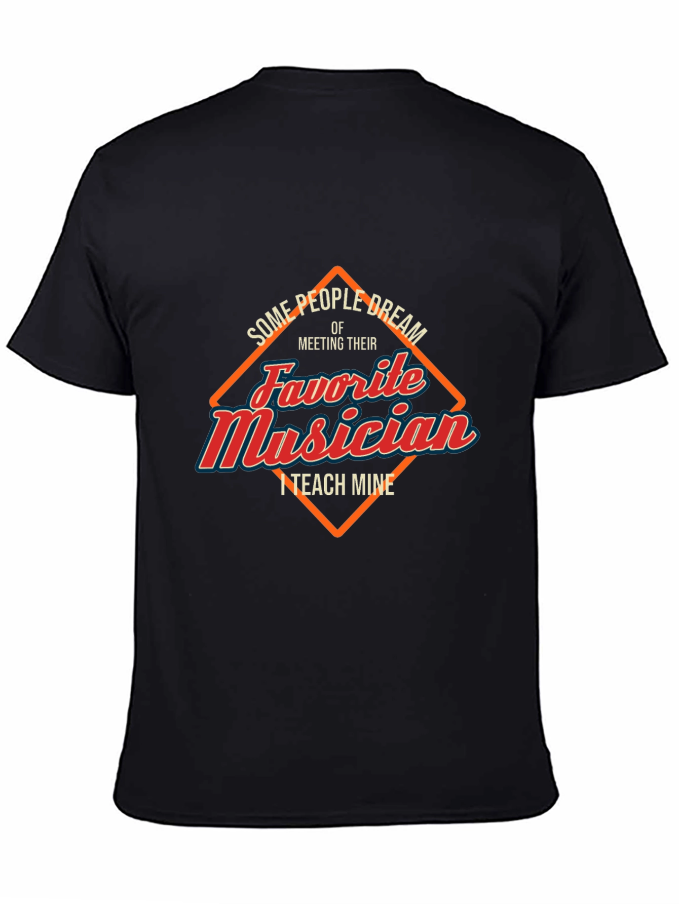 Musician Teacher Graphic Tee - Black Cotton T-Shirt