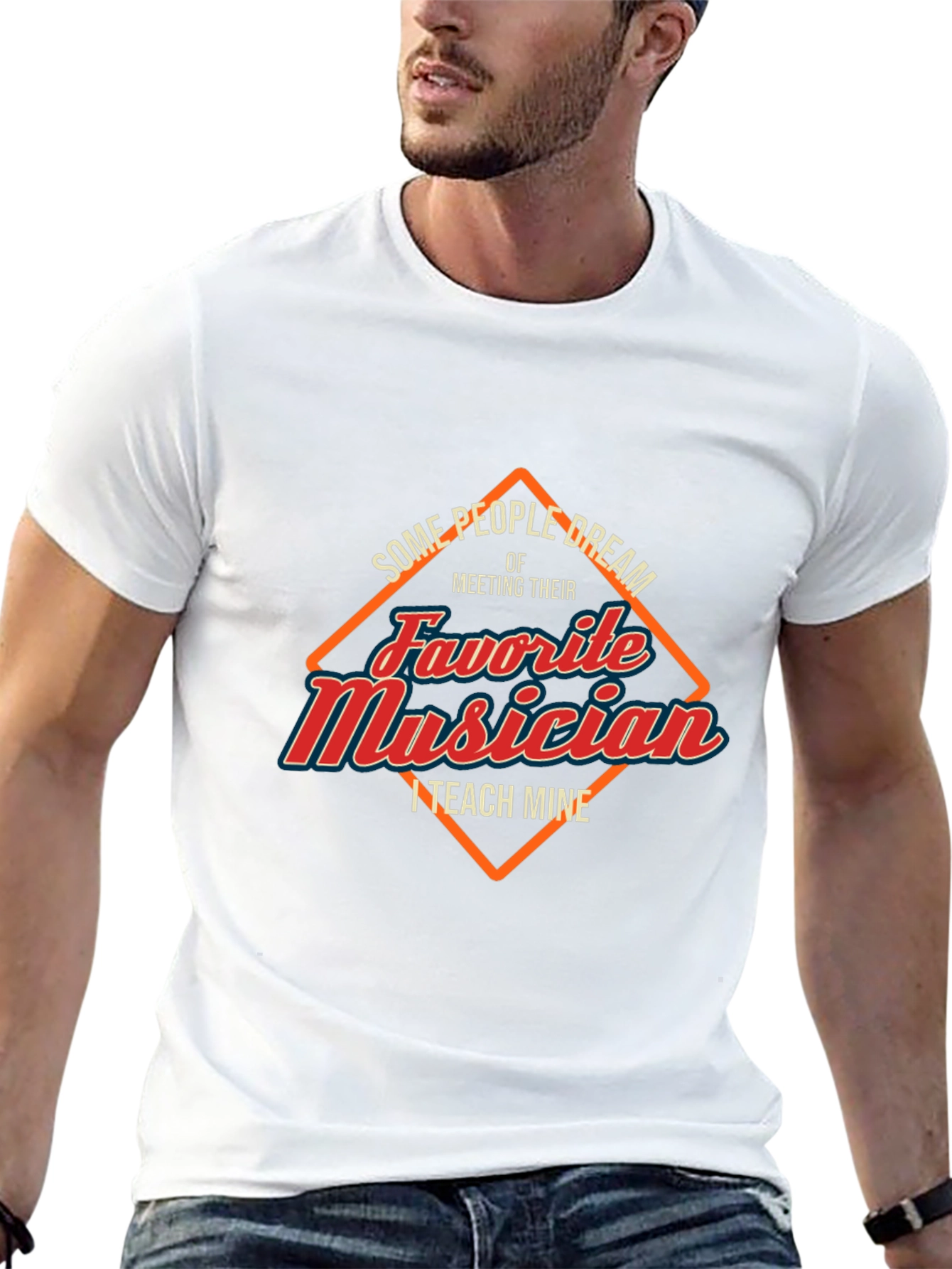 Musician Teacher Graphic Tee - Black Cotton T-Shirt