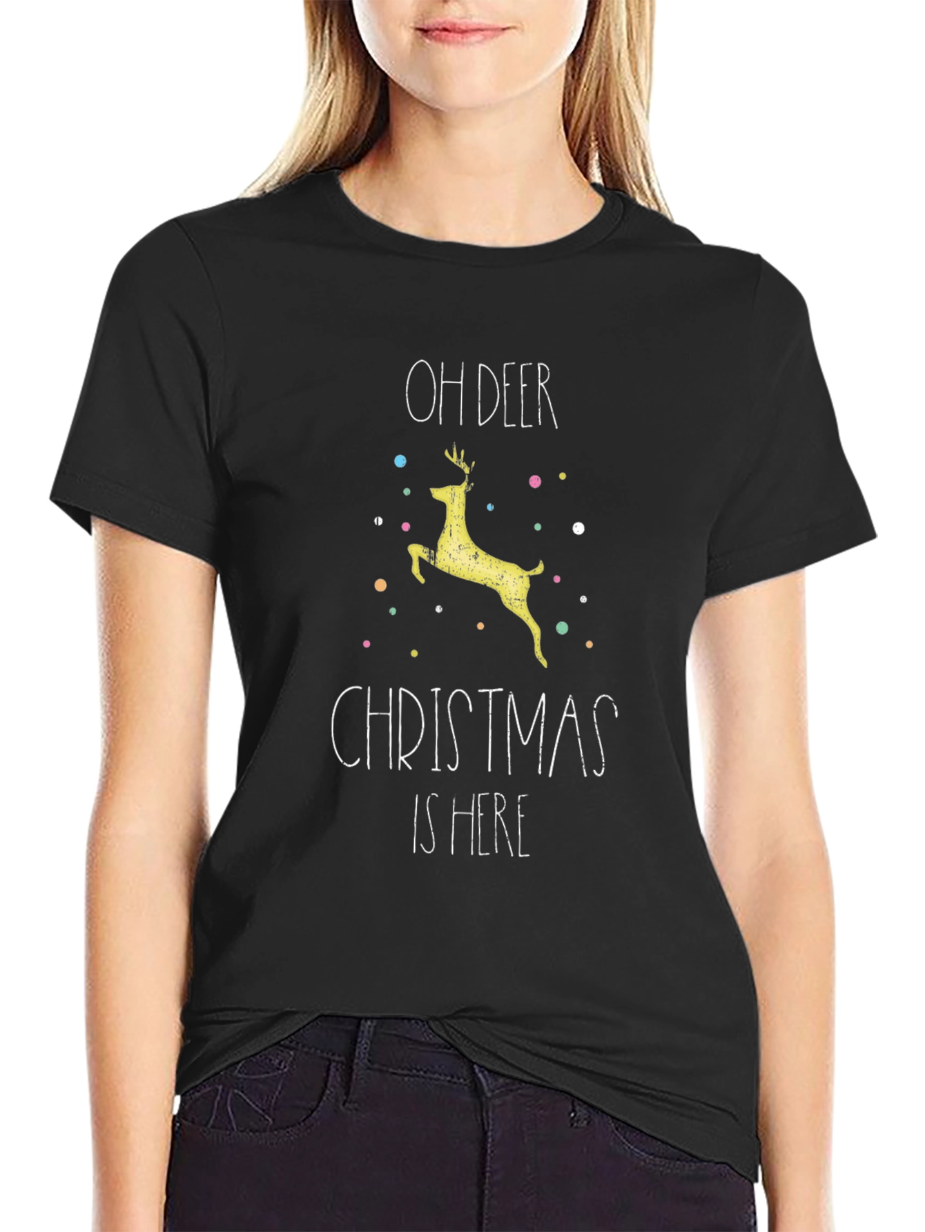 Oh Deer Christmas T-Shirt - Holiday Festive Tee